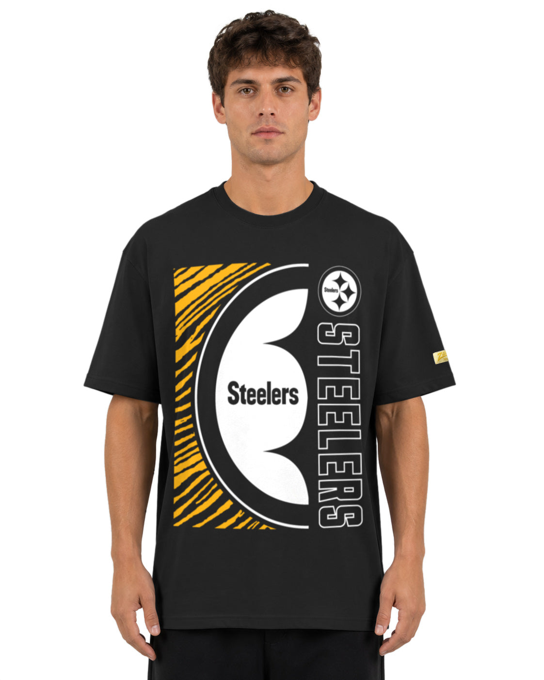 Zubaz NFL Vintage 90s MVP Graphic T-Shirt, Pittsburgh Steelers