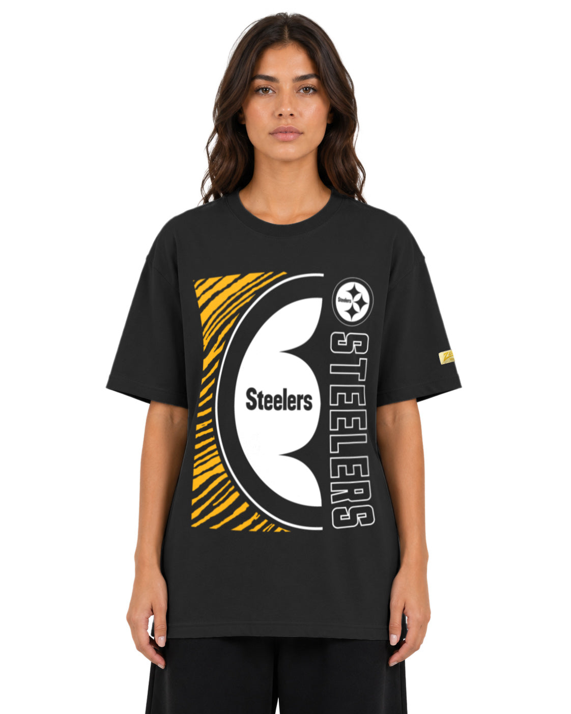 Zubaz NFL Vintage 90s MVP Graphic T-Shirt, Pittsburgh Steelers