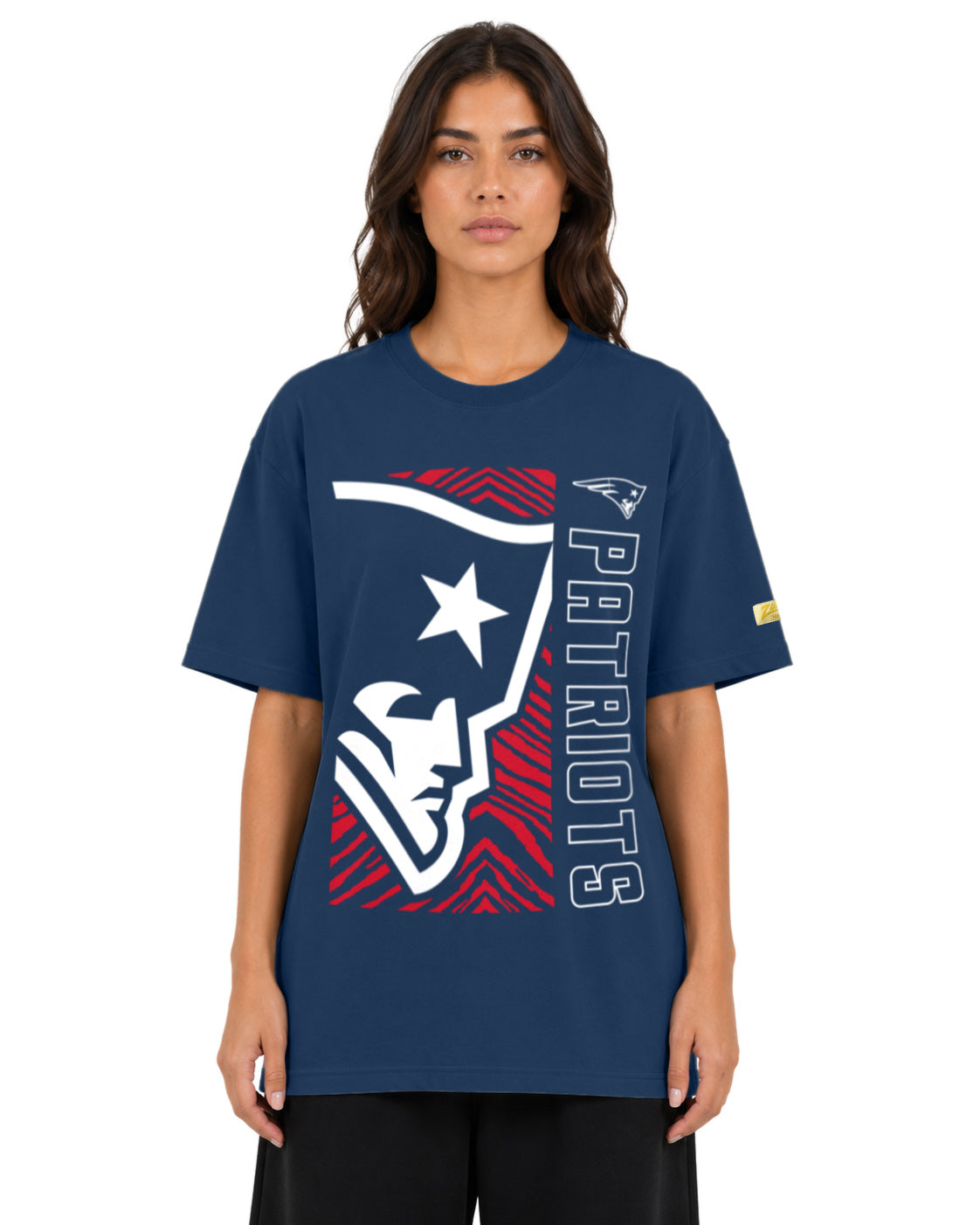 Zubaz NFL Vintage 90s MVP Graphic T-Shirt, New England Patriots