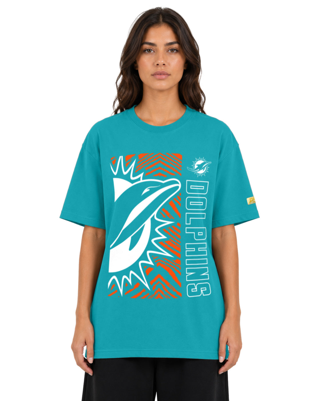 Zubaz NFL Vintage 90s MVP Graphic T-Shirt, Miami Dolphins