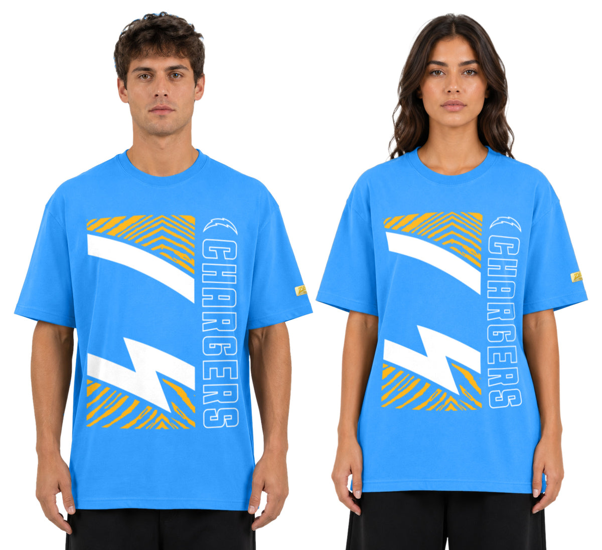 Zubaz NFL Vintage 90s MVP Graphic T-Shirt, Los Angeles Chargers