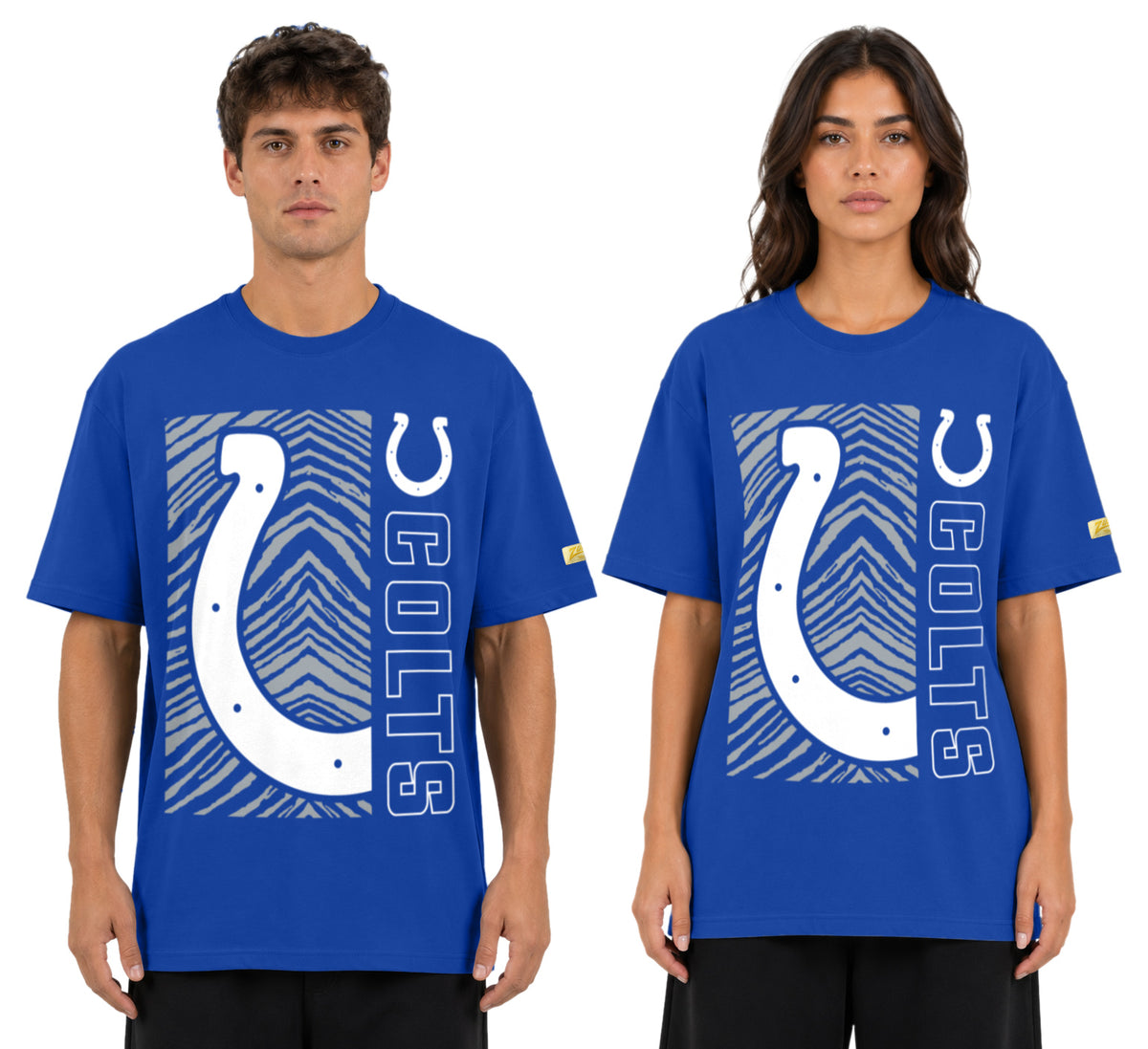 Zubaz NFL Vintage 90s MVP Graphic T-Shirt, Indianapolis Colts