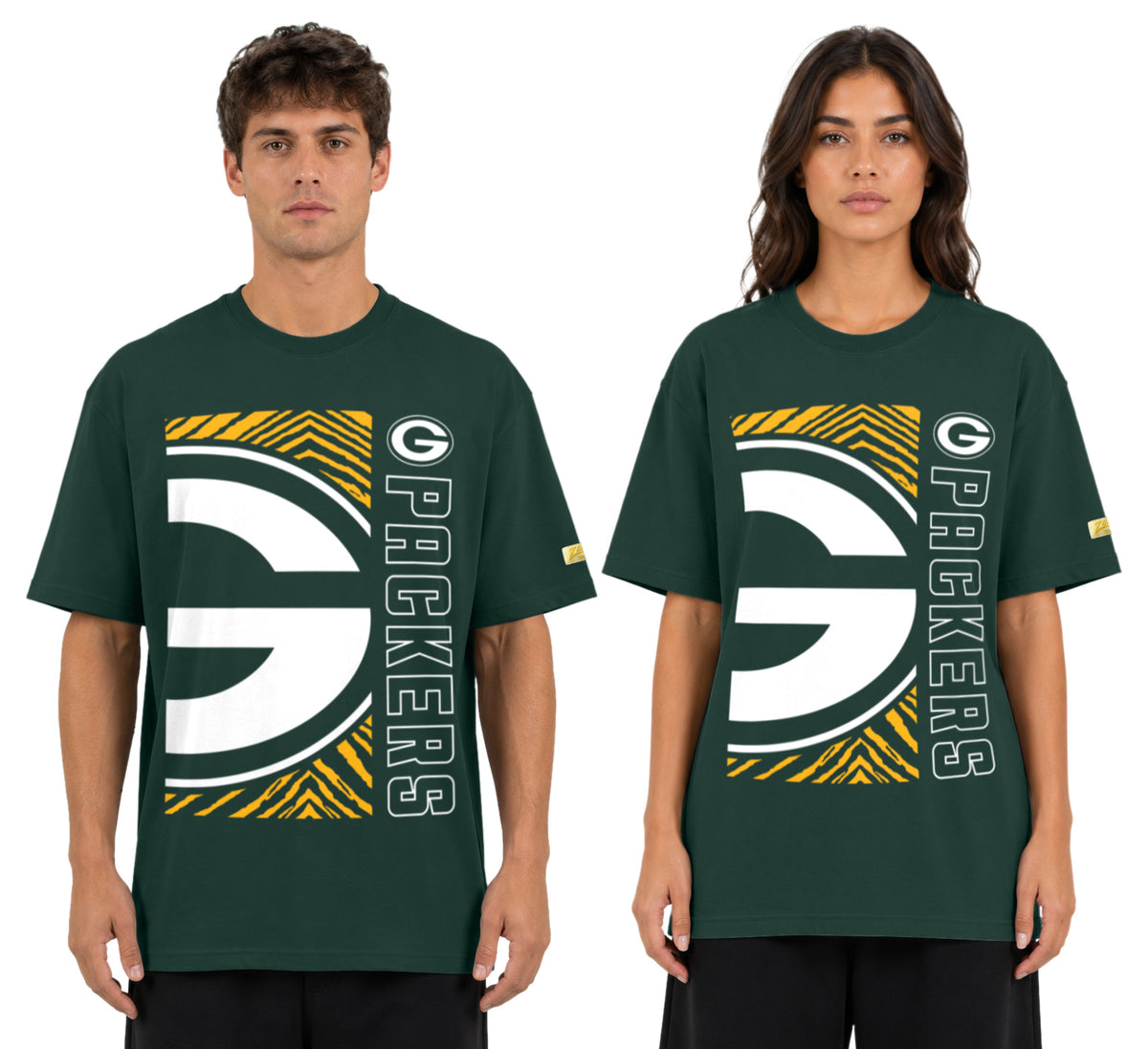 Zubaz NFL Vintage 90s MVP Graphic T-Shirt, Green Bay Packers