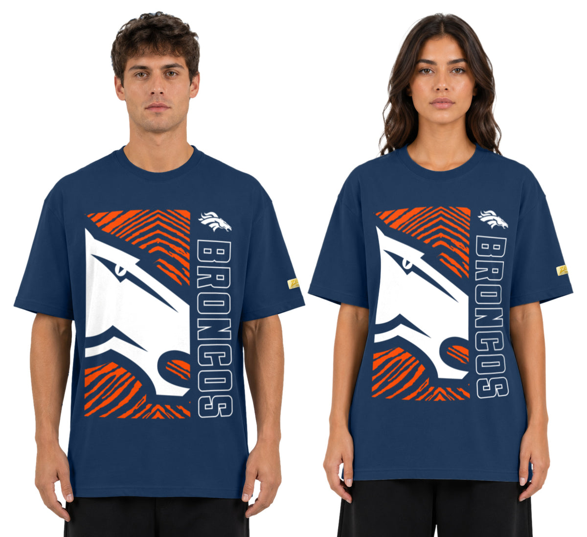Zubaz NFL Vintage 90s MVP Graphic T-Shirt, Denver Broncos