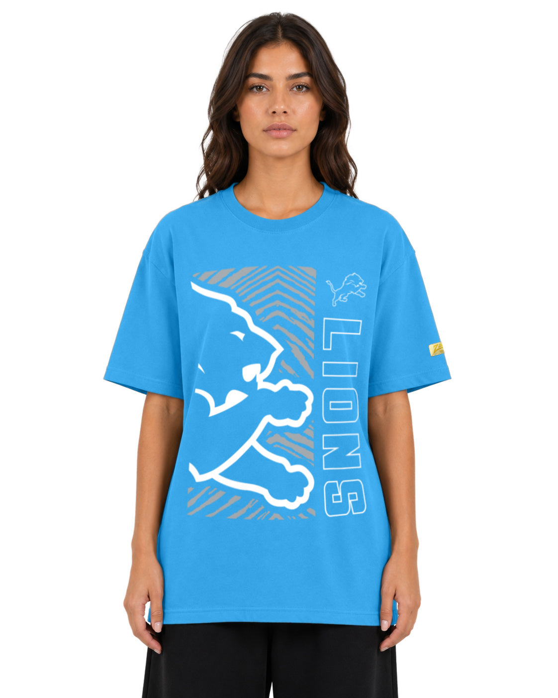 Zubaz NFL Vintage 90s MVP Graphic T-Shirt, Detroit Lions