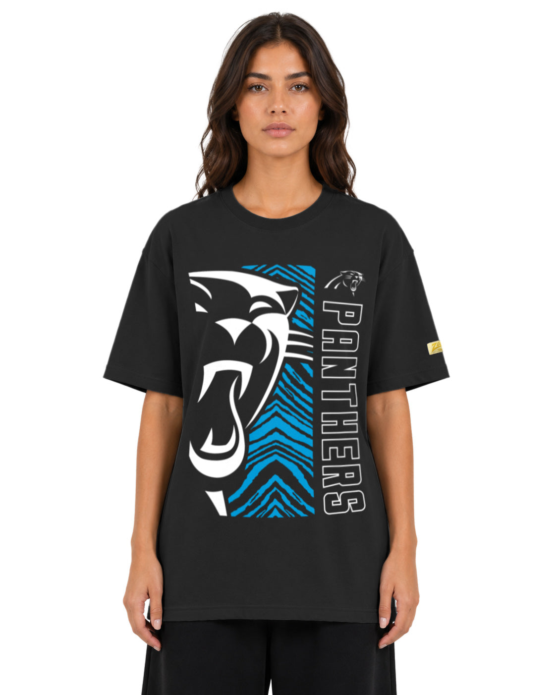 Zubaz NFL Vintage 90s MVP Graphic T-Shirt, Carolina Panthers