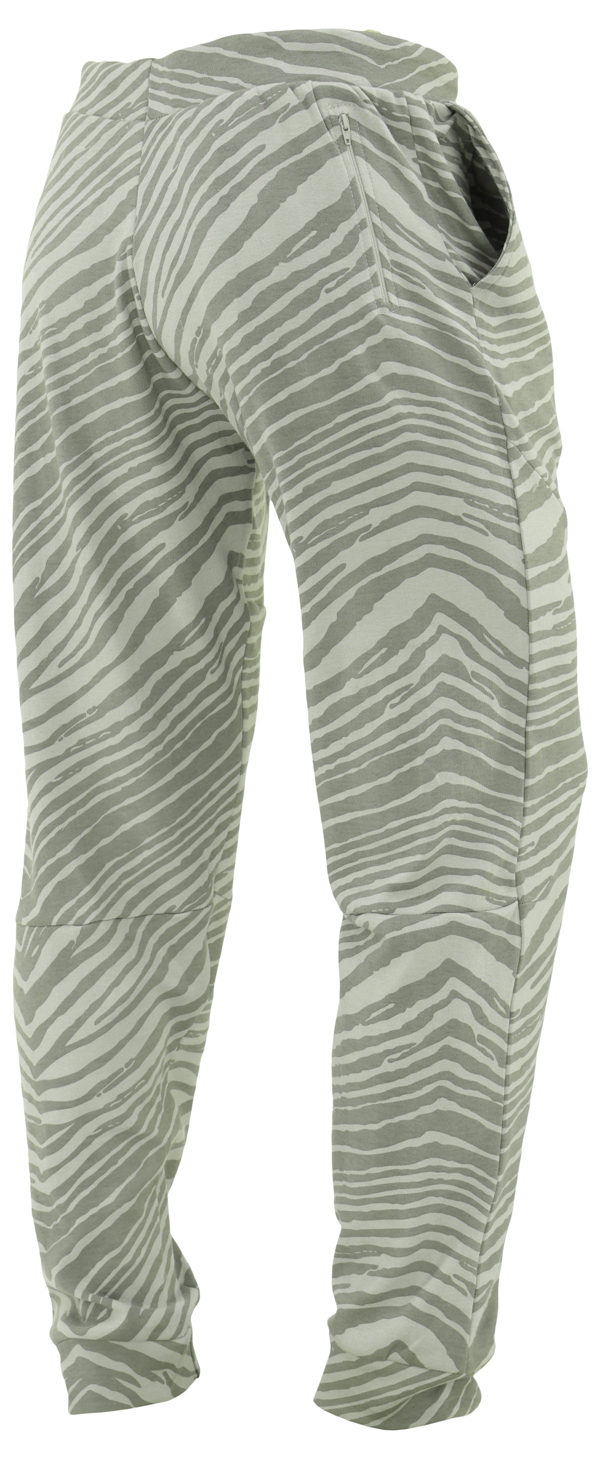 Zubaz NFL Men's Tonal Gray Zebra Print Speed Jogger Sweatpants with Distressed Logo - New York Jets