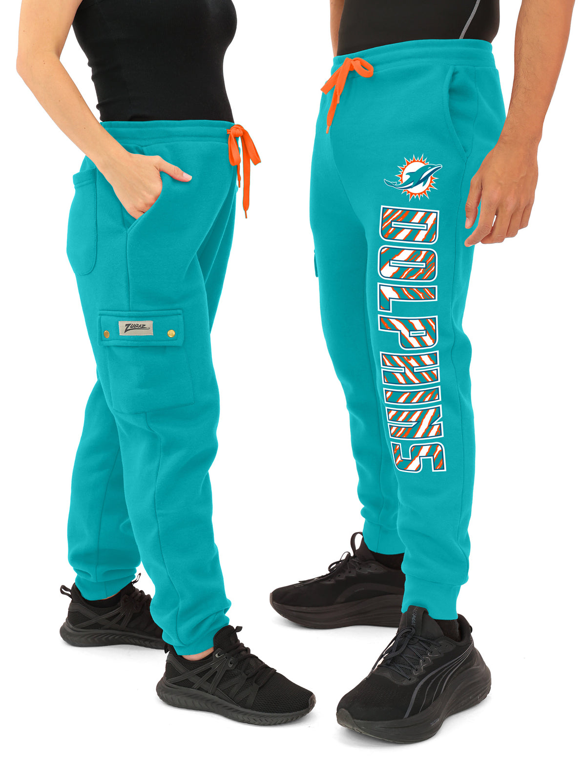 Zubaz NFL Miami Dolphins Men's Team Color Cargo Joggers