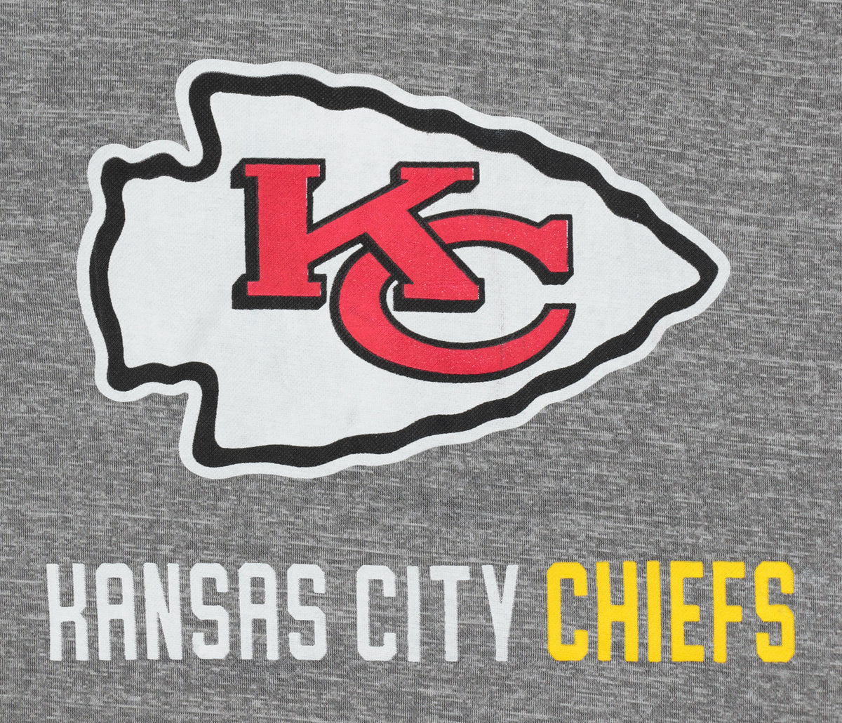 Zubaz NFL Men's Grey Team Name & Logo Zebra Hoodie Kansas City Chiefs - logo detail