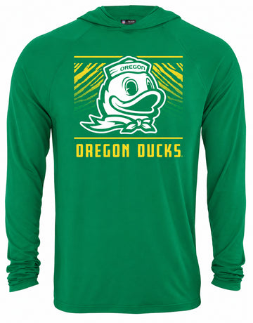 Zubaz NCAA Oregon Ducks Men's Team Color Tunnel Lightweight Hoodie