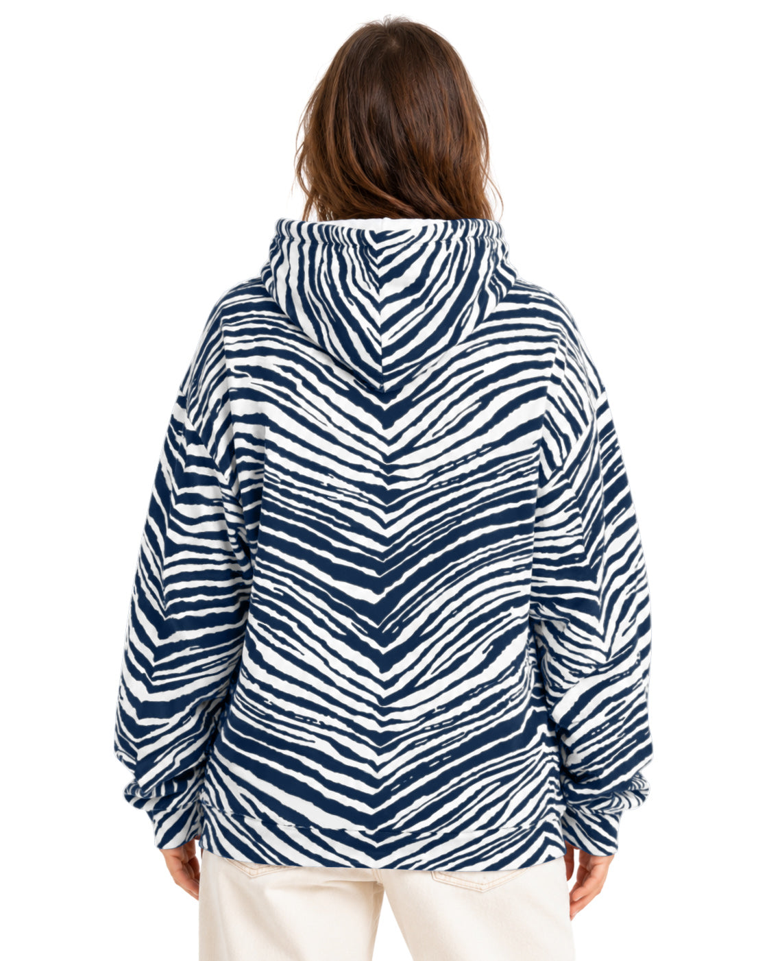 Zubaz NFL Men's & Women's 90s Zebra Mono Hoodie, Denver Broncos