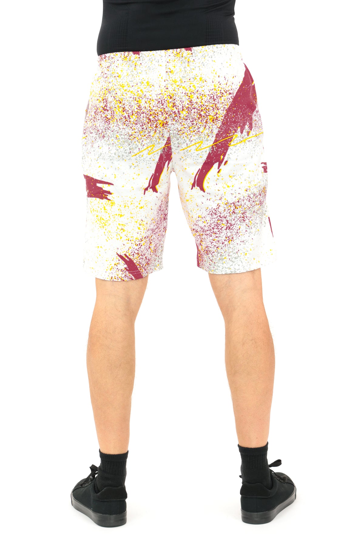 Zubaz NFL Adult Unisex Z88 Embroidered Confetti 3 Team Color Shorts, Washington Commanders