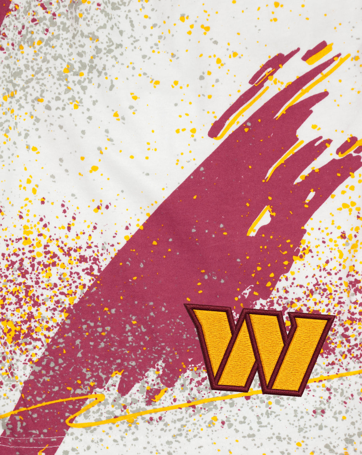 Zubaz NFL Adult Unisex Z88 Embroidered Confetti 3 Team Color Shorts, Washington Commanders