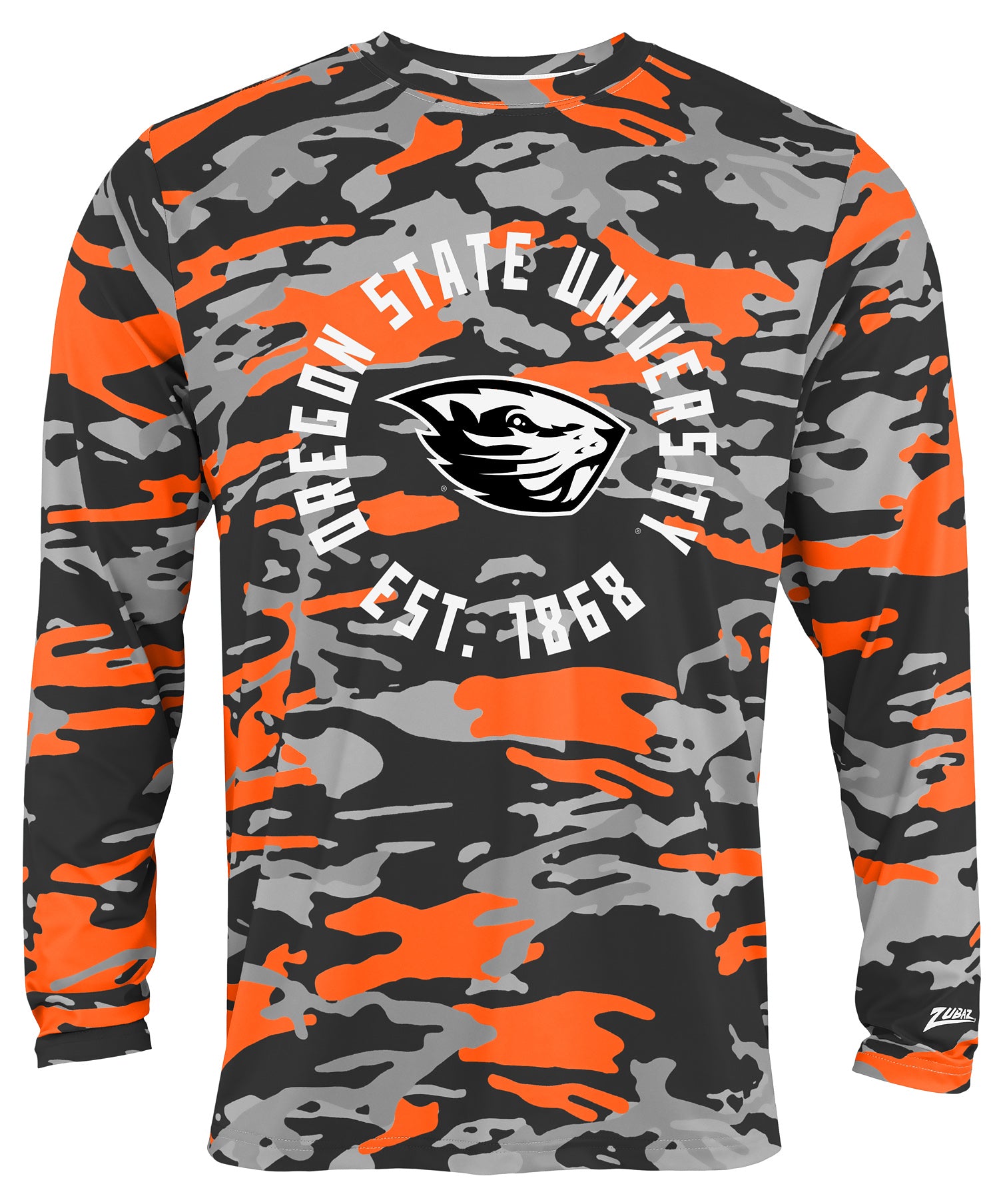 Zubaz NCAA Men's Alternate Camo Established Long Sleeve T-Shirt, Oregon State Beavers
