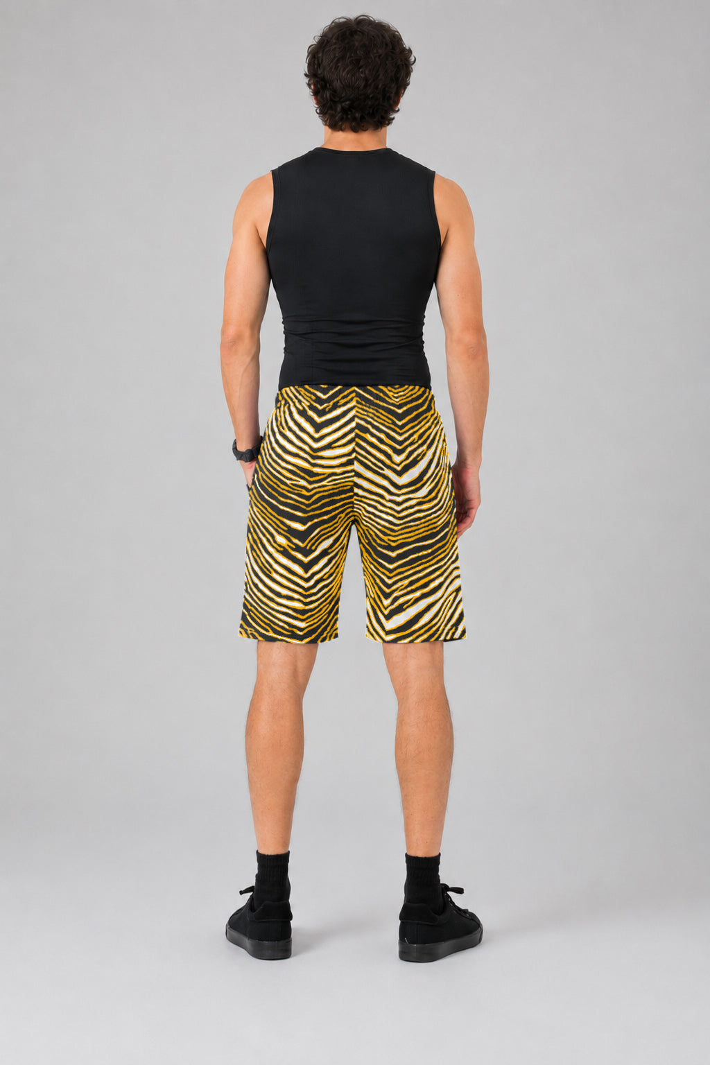 Zubaz NCAA Unisex Z88 Zebra Shorts - Missouri Tigers