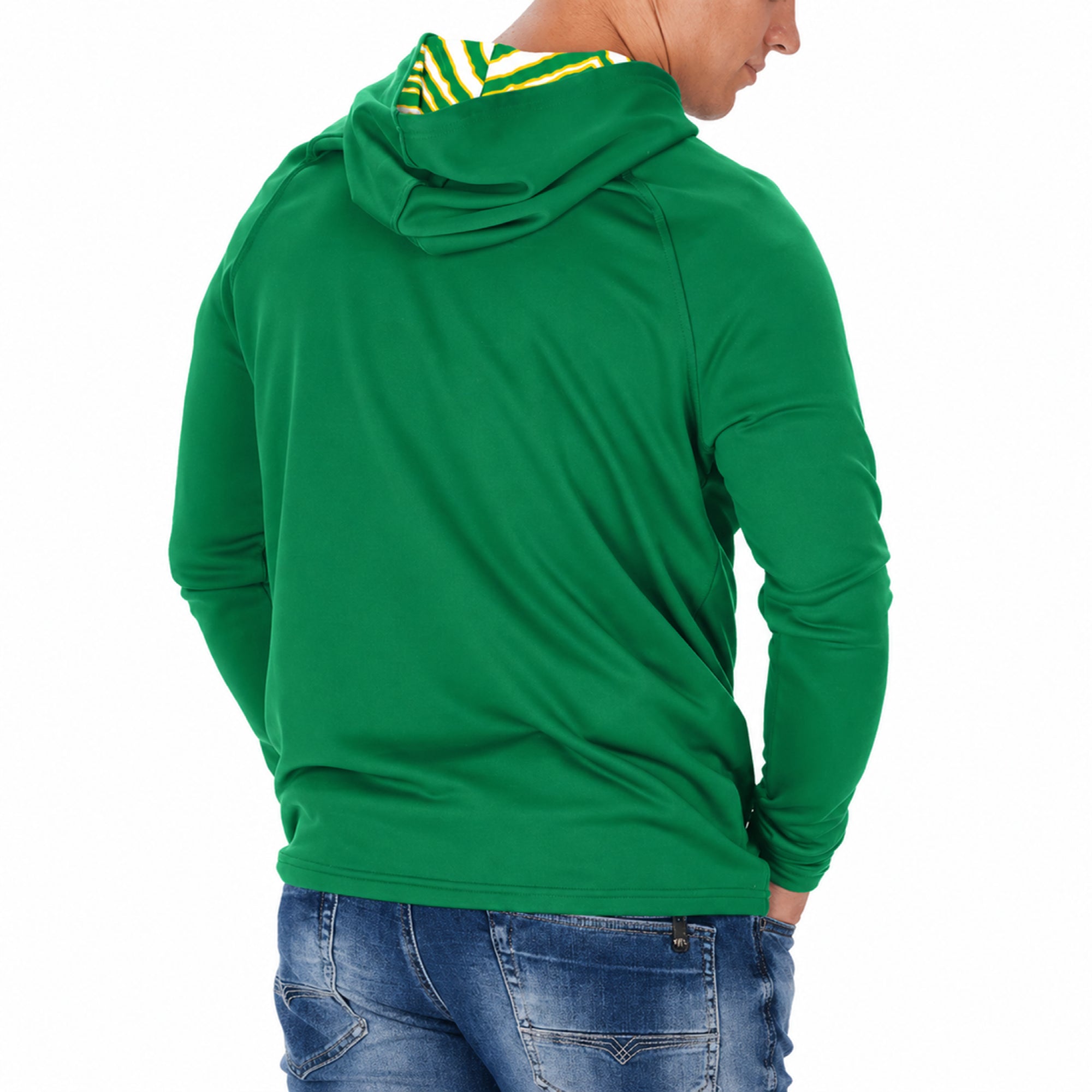 Zubaz NCAA Oregon Ducks Men's Team 3 Color Zebra-Lined Lightweight Hoodie alternate view