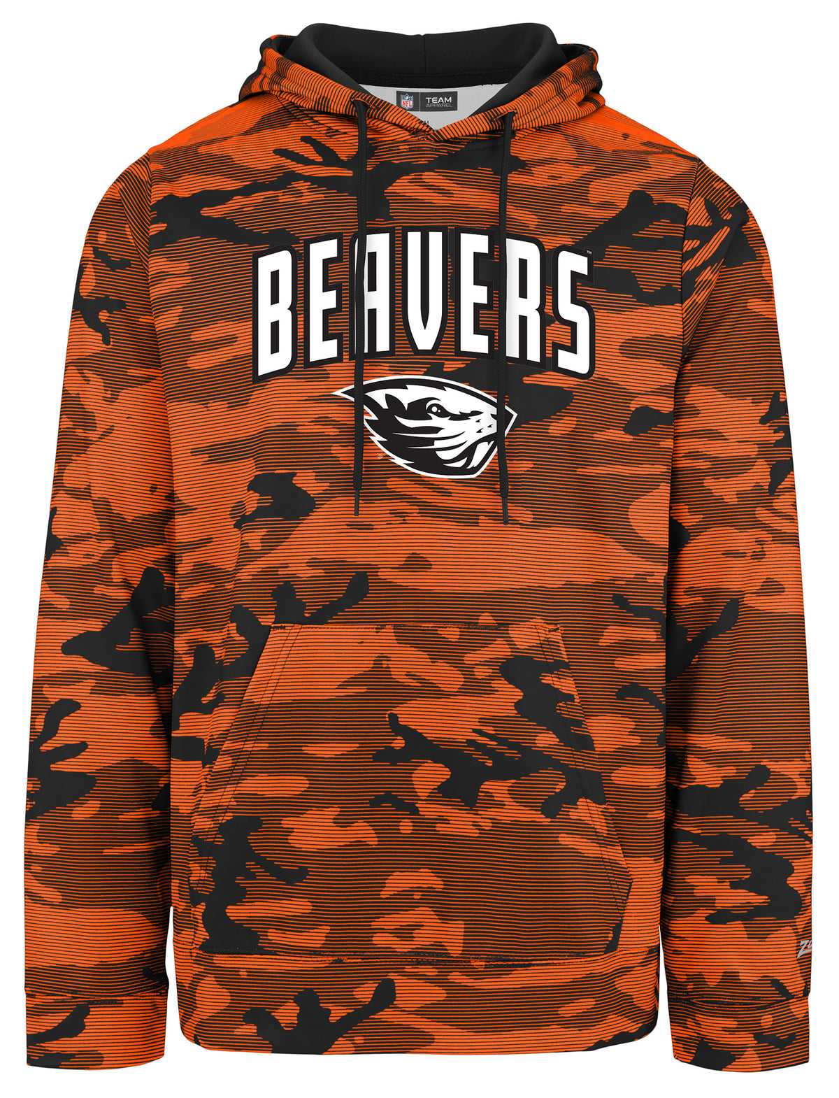 Zubaz NCAA Oregon State Beavers Men's Arch All-Over Camo Hoodie