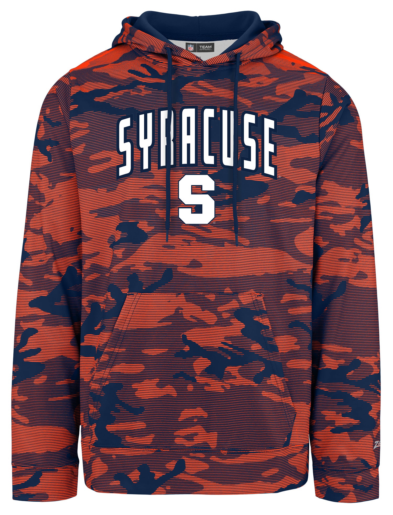 Zubaz NCAA Syracuse Orange Men's Arch All-Over Camo Hoodie