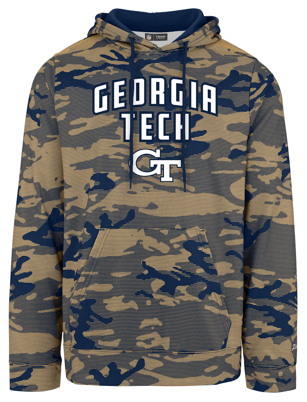 Zubaz NCAA Georgia Tech Yellow Jackets Men's Arch All-Over Camo Hoodie