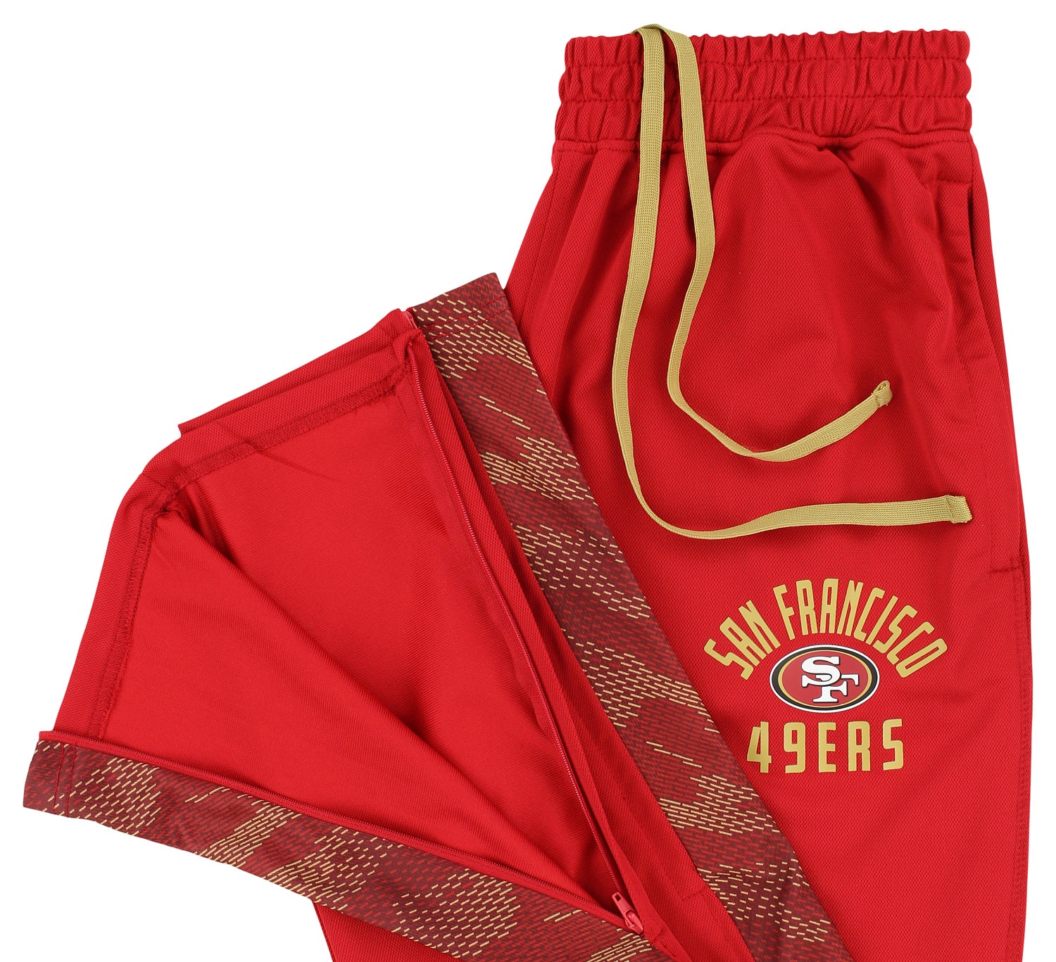 Zubaz NFL MEN Formation Viper Accent Elevated Jacquard Track Pant, SAN FRANCISCO 49ERS