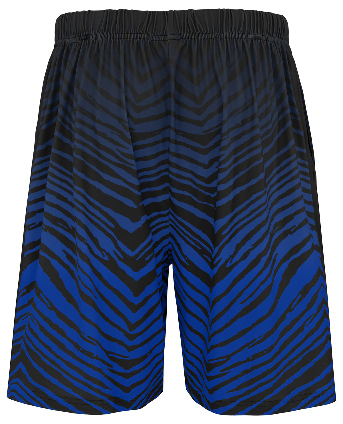 Zubaz NFL Men's 7in Fade Primary Stacked Text Shorts, Indianapolis Colts