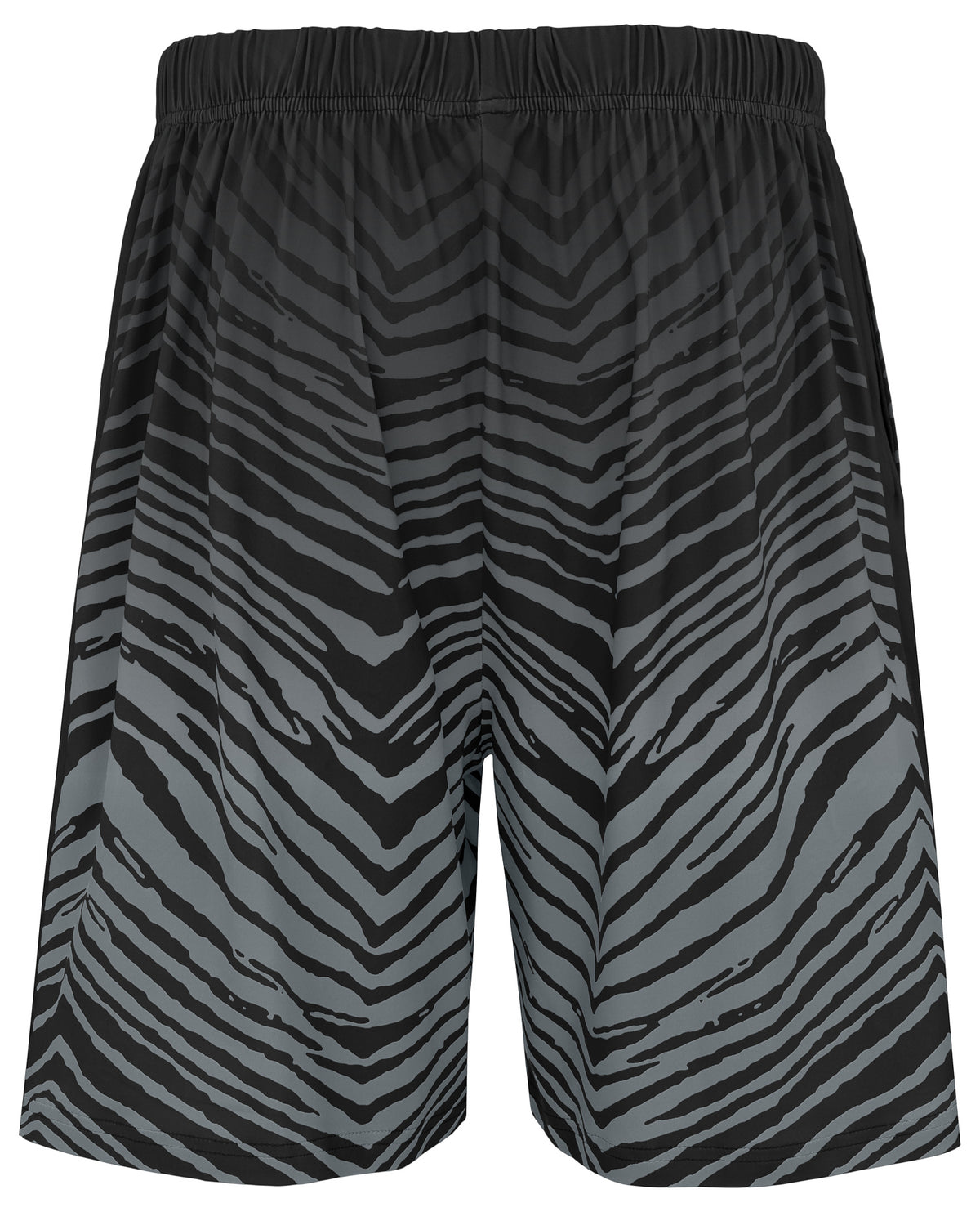 Zubaz NFL Men's 7in Fade Primary Stacked Text Shorts, Las Vegas Raiders