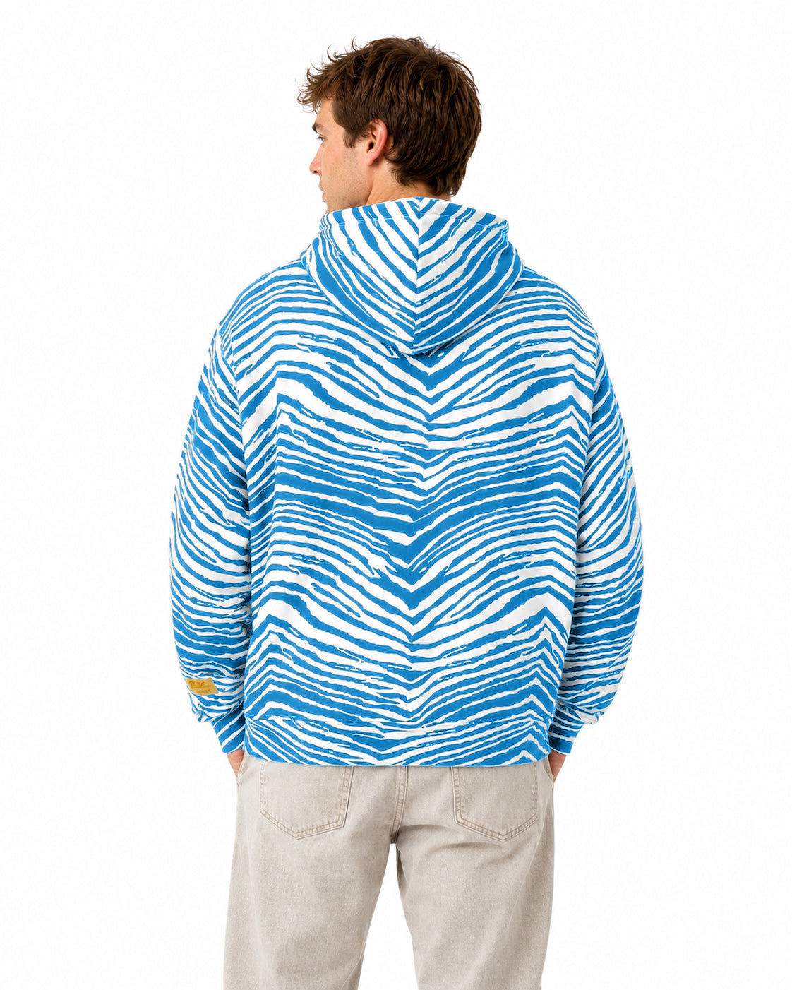 Zubaz NFL Men's & Women's 90s Zebra Mono Hoodie, Detroit Lions