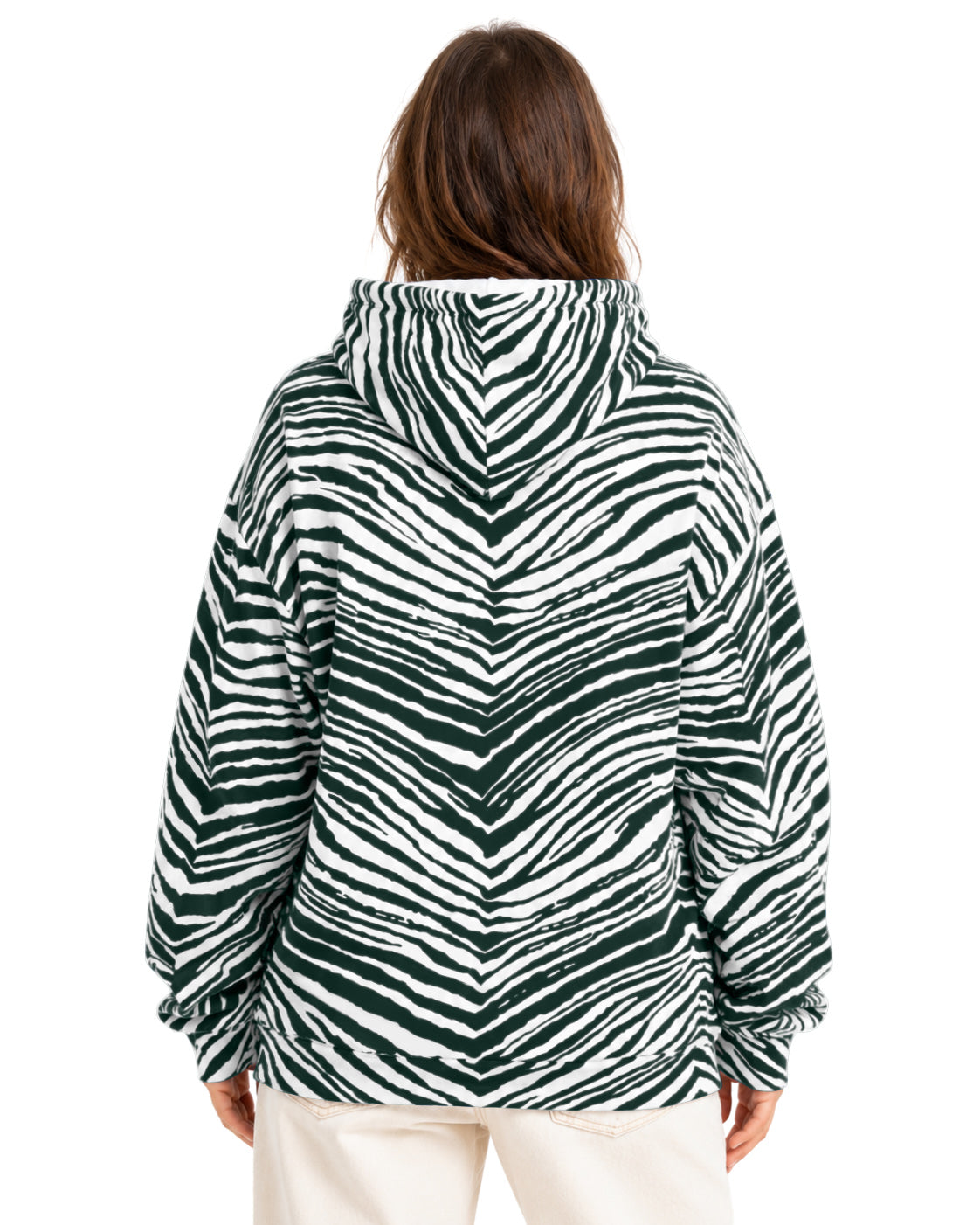 Zubaz NFL Men's & Women's 90s Zebra Mono Hoodie, Green Bay Packers