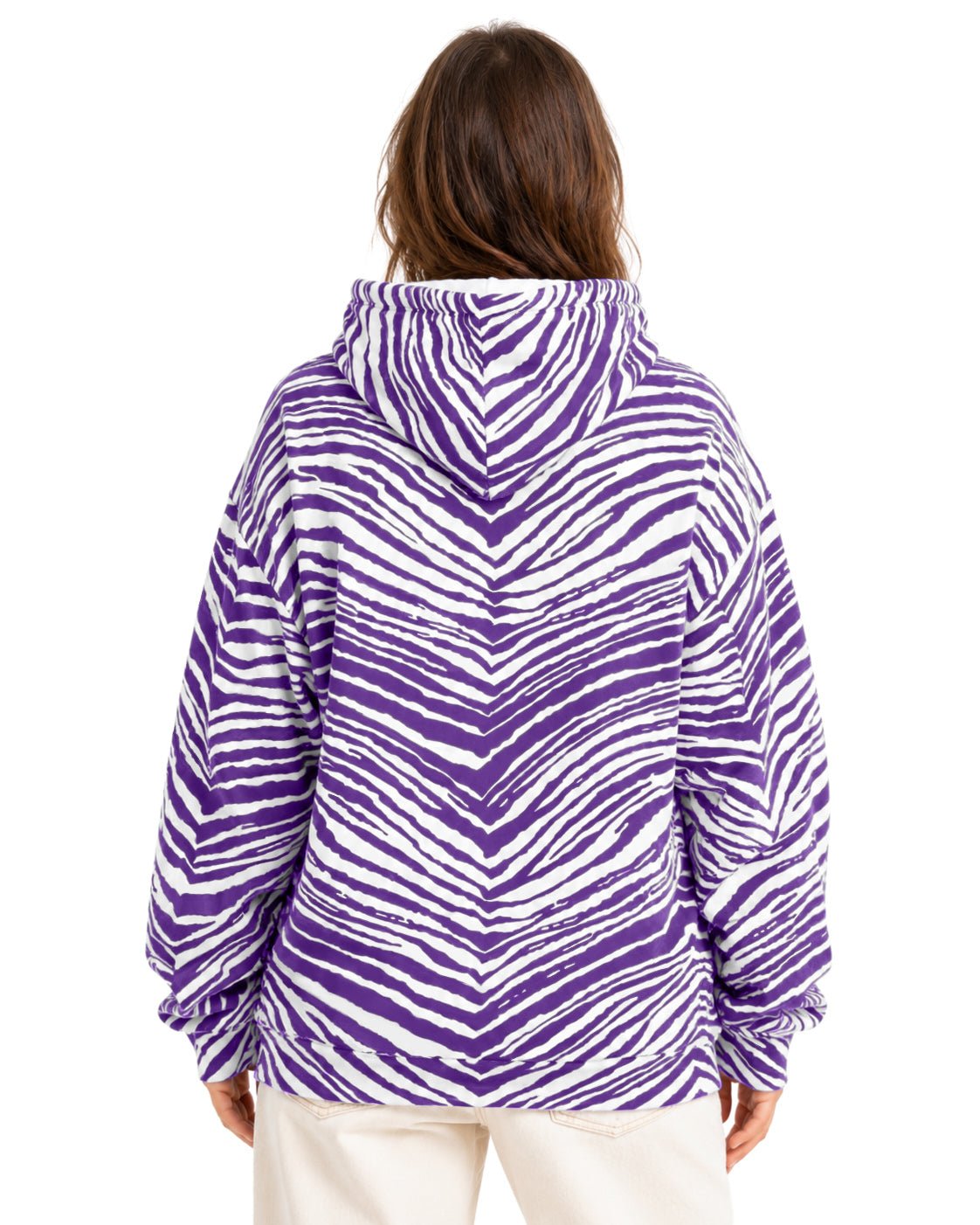 Zubaz NFL Men's & Women's 90s Zebra Mono Hoodie, Minnesota Vikings
