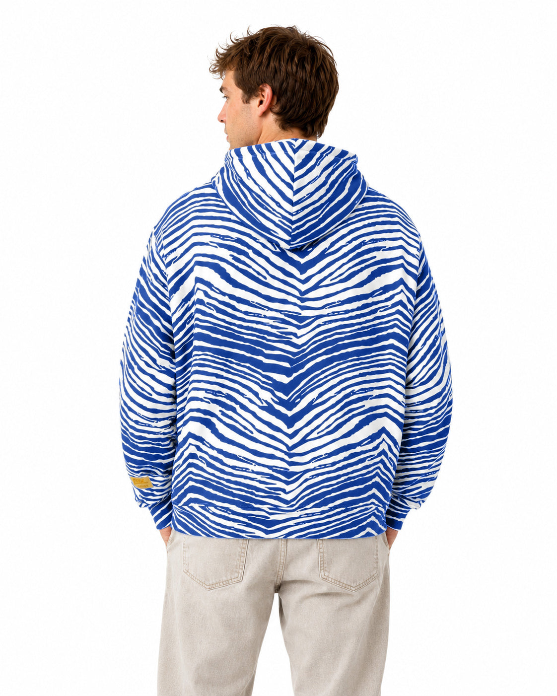 Zubaz NFL Men's & Women's 90s Zebra Mono Hoodie, New York Giants