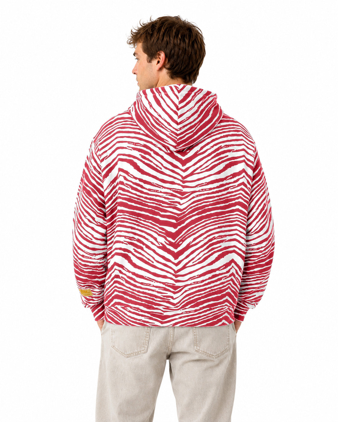 Zubaz NFL Men's & Women's 90s Zebra Mono Hoodie, San Francisco 49ers