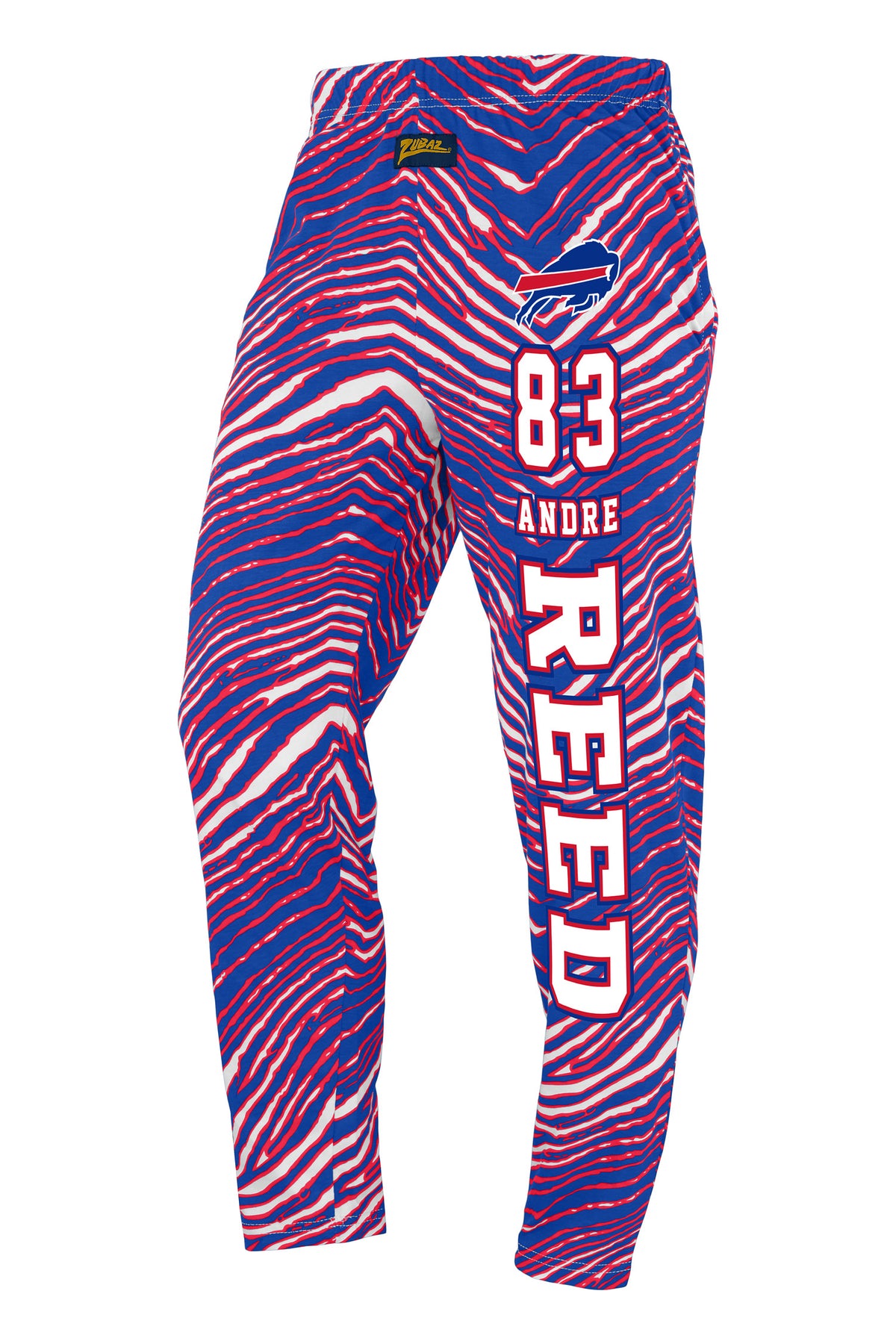Zubaz NFL Legends Andre Reed Buffalo Bills Unisex Z88 Legends Zebra Pants