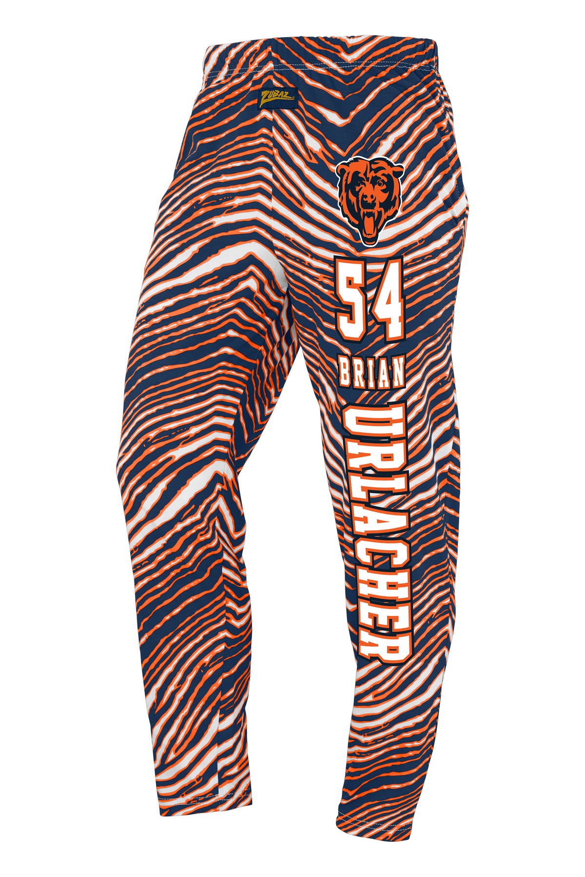 Zubaz NFL Legends Brian Urlacher Chicago Bears Unisex Z88 Legends Zebra Pants