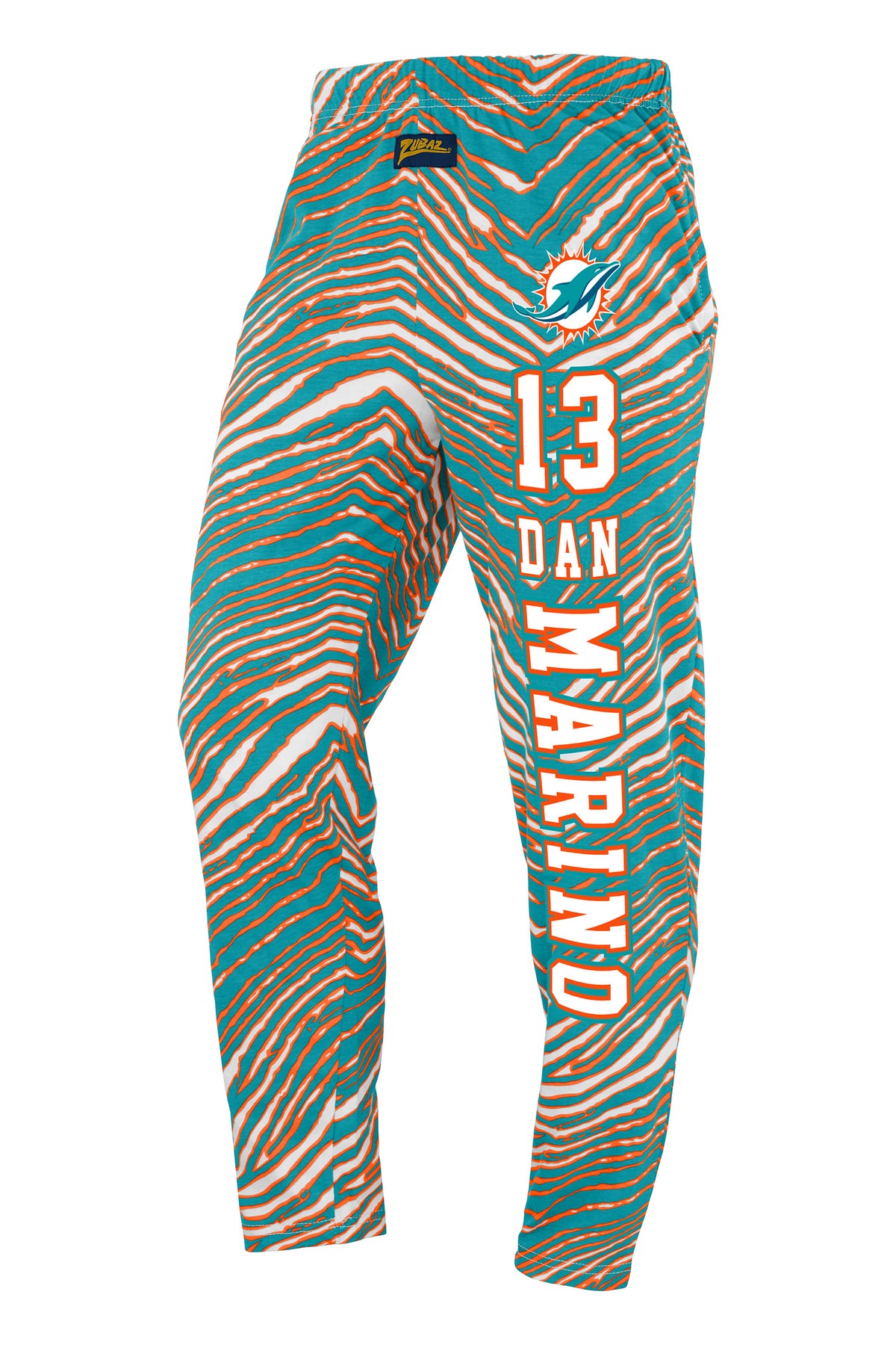 Zubaz NFL Legends Dan Marino Miami Dolphins Unisex Z88 Legends Zebra Pants