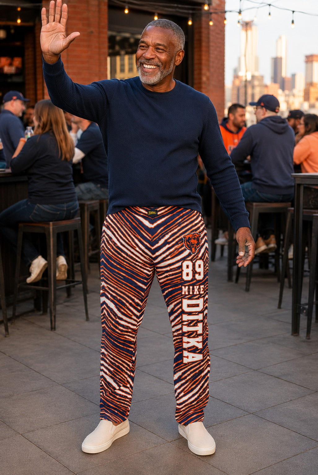 Zubaz NFL Legends Mike Ditka Chicago Bears Unisex Z88 Legends Zebra Pants