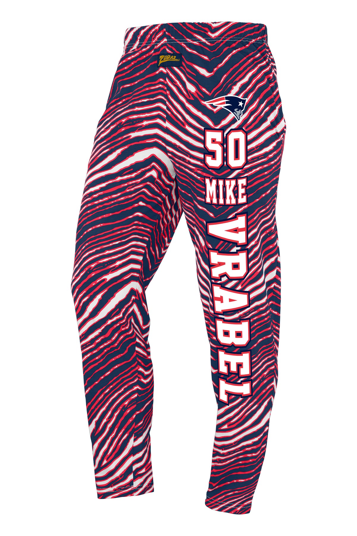 Zubaz NFL Legends Mike Vrabel New England Patriots Unisex Z88 Legends Zebra Pants
