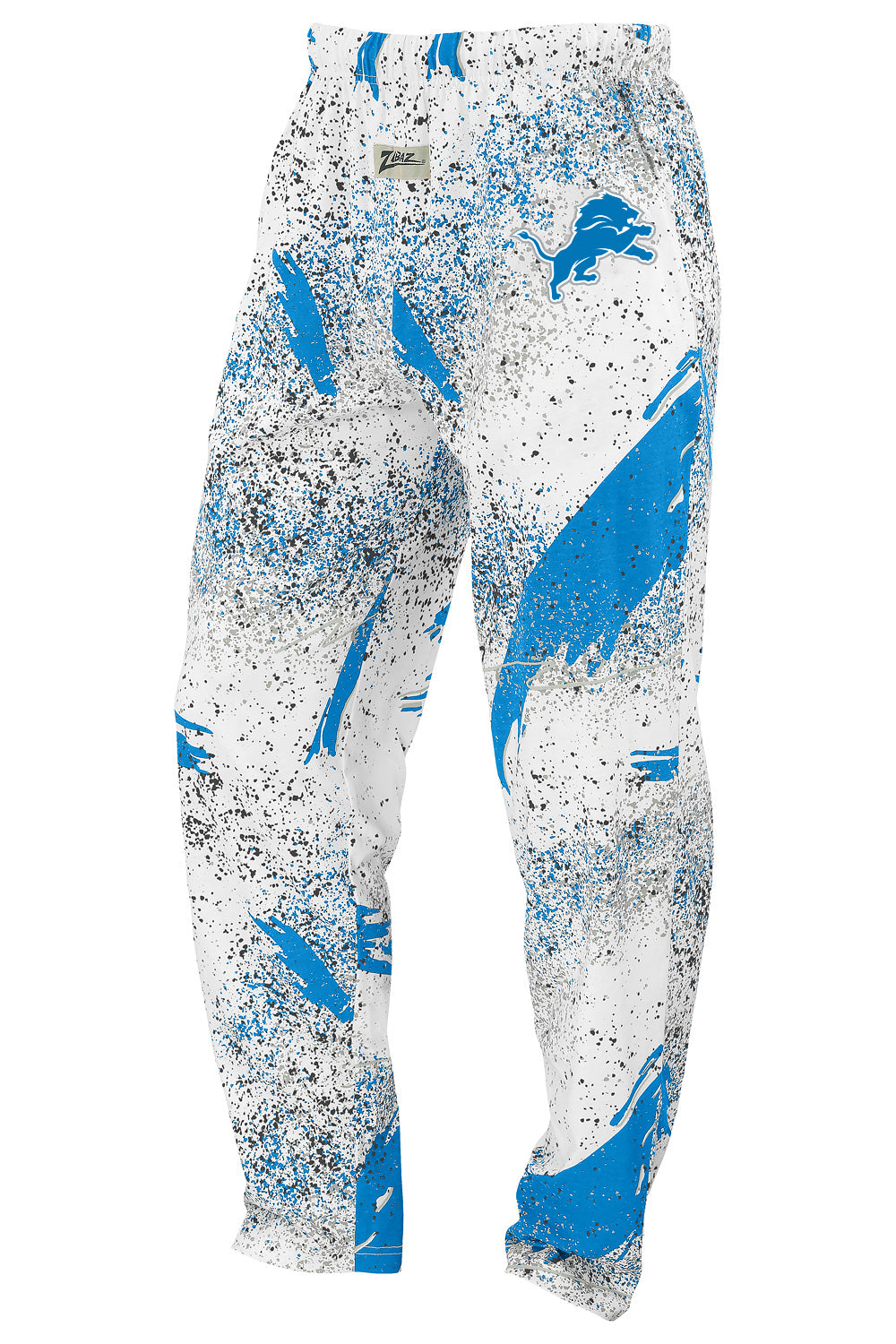 Zubaz NFL Detroit Lions Adult Unisex 3 Color Confetti Z88 Screen Print Pants