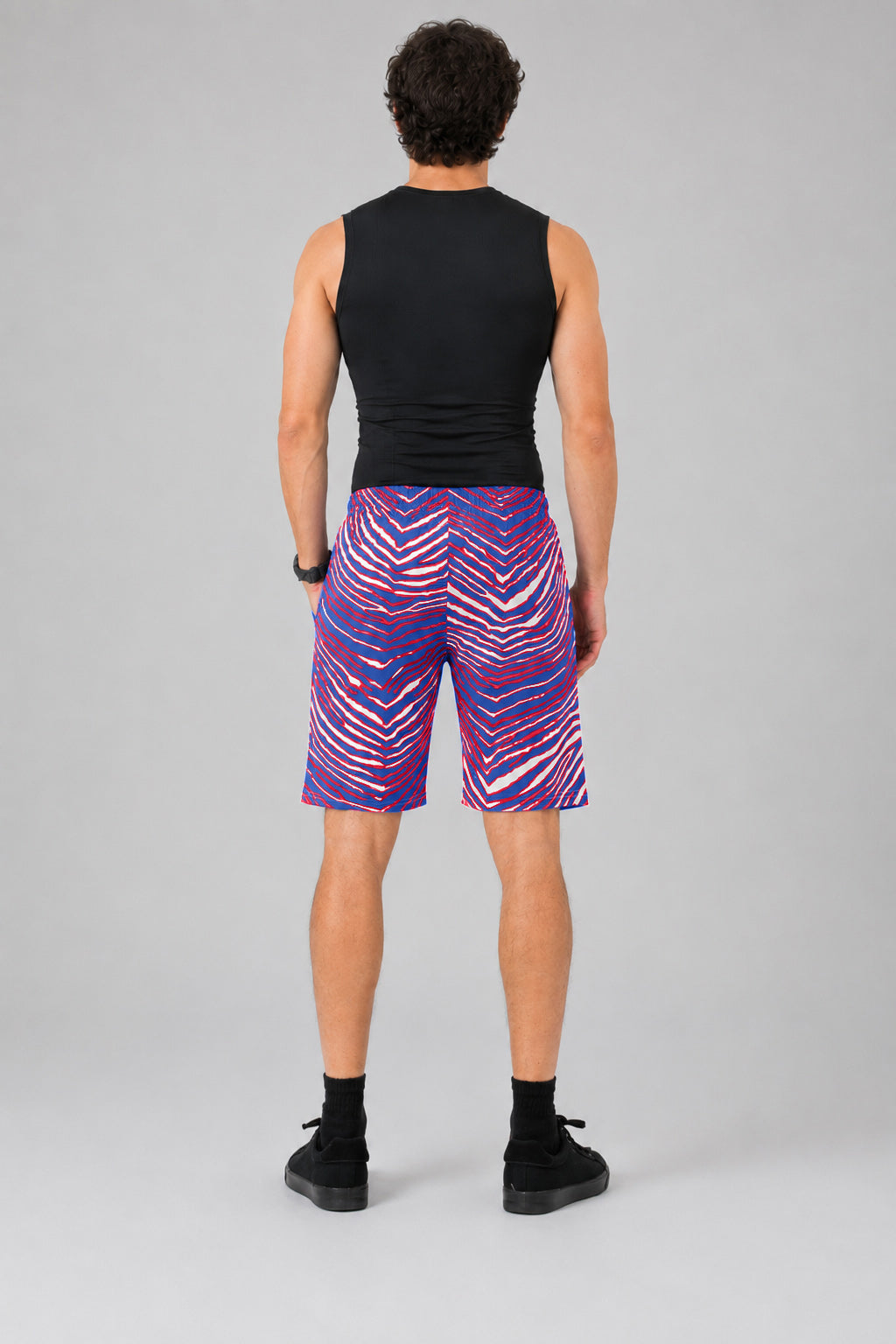 Zubaz NFL Z88 Short 3 Color Zebra, Buffalo Bills