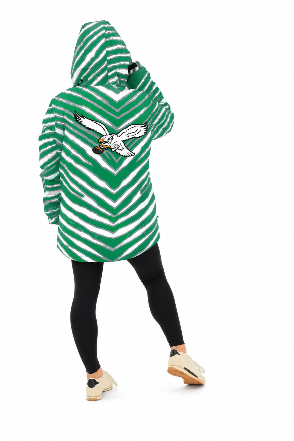Zubaz NFL Men's Zebra Classic Team Color Bleacher Blazer Snow Jacket, Philadelphia Eagles