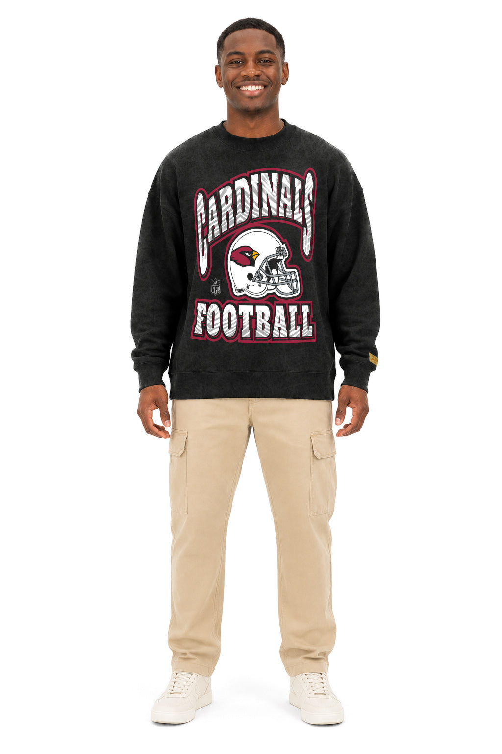 Zubaz NFL Arizona Cardinals Adult Unisex 90s Vintage All Pro Crewneck Sweatshirt
