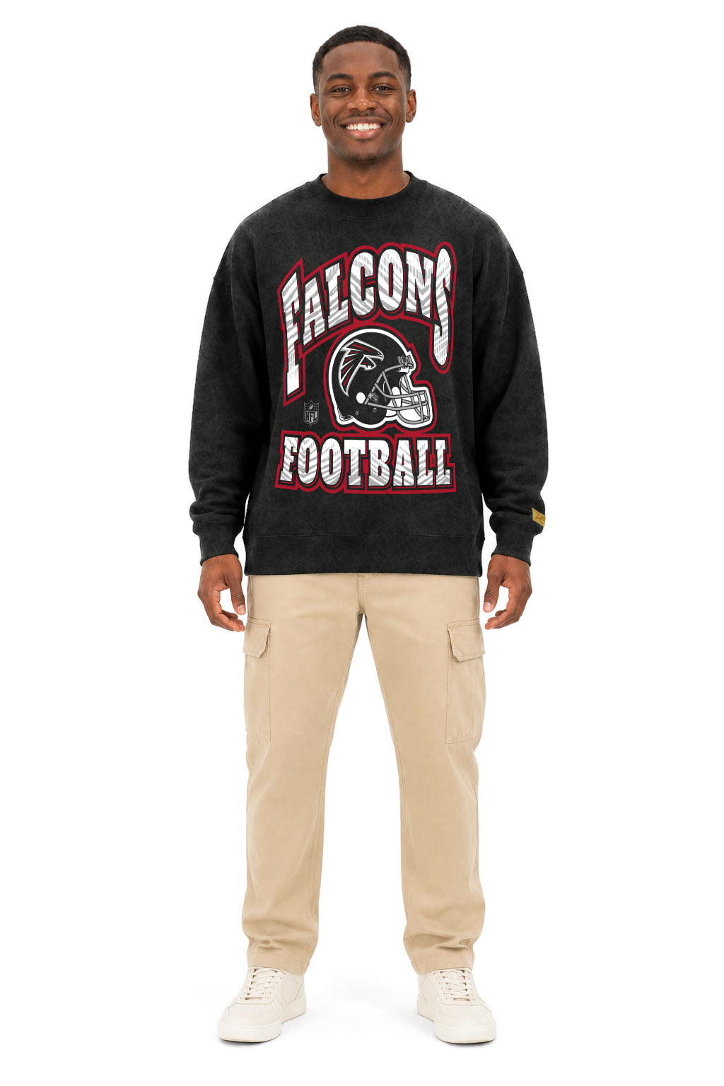 Zubaz NFL Atlanta Falcons Adult Unisex 90s Vintage All Pro Crewneck Sweatshirt