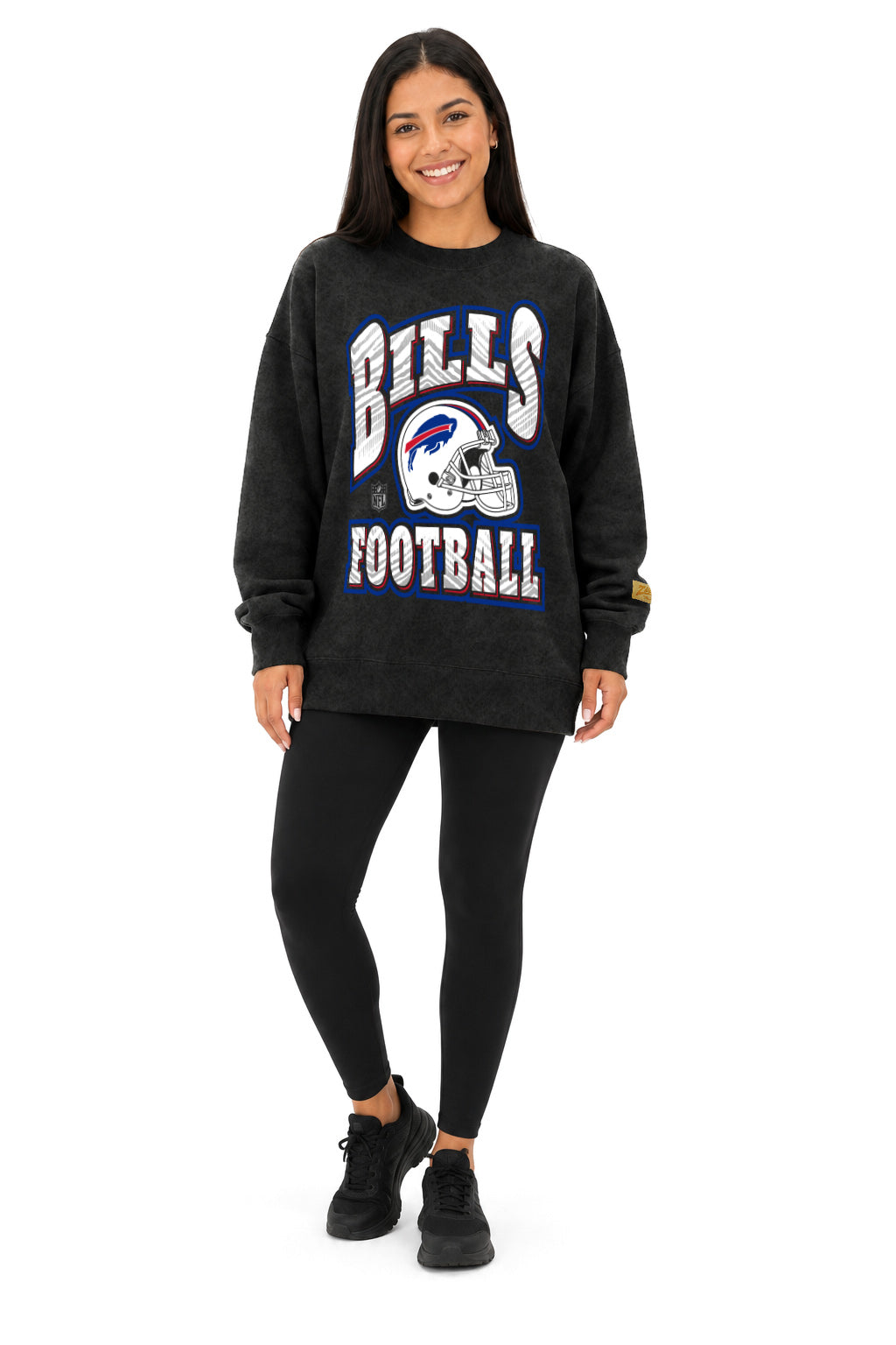 Zubaz NFL Buffalo Bills Adult Unisex 90s Vintage All Pro Crewneck Sweatshirt