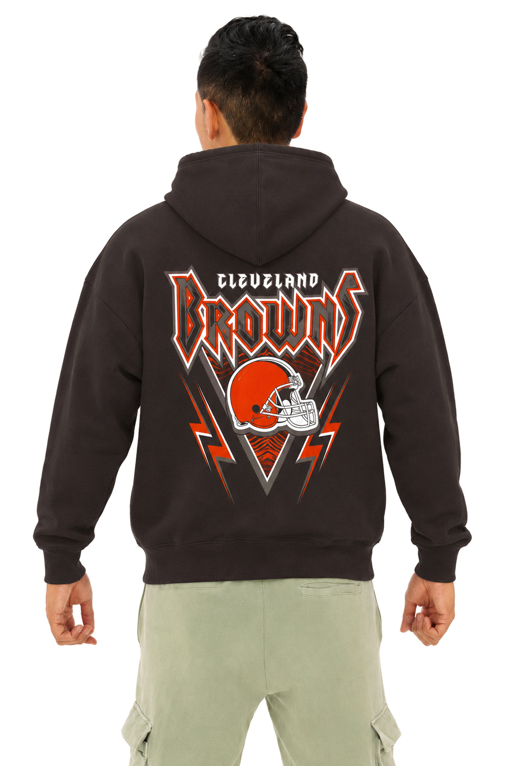 Zubaz NFL Men's & Women's 90s Heavy Metal Hoodie, Cleveland Browns