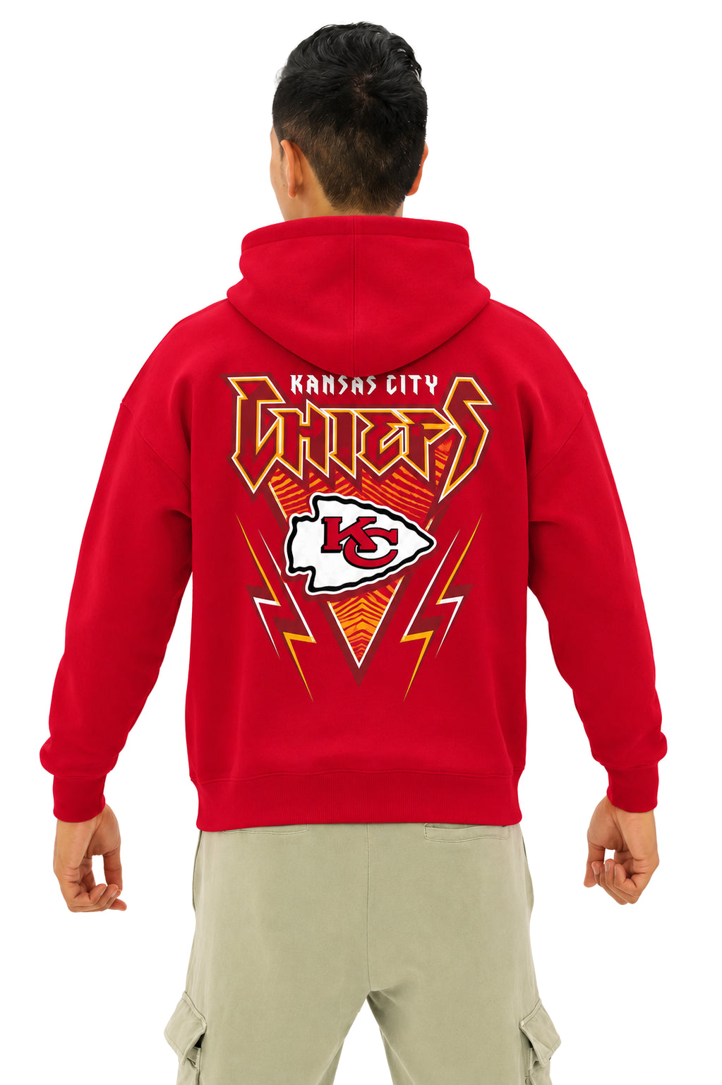 Zubaz NFL Men's & Women's 90s Heavy Metal Hoodie, Kansas City Chiefs