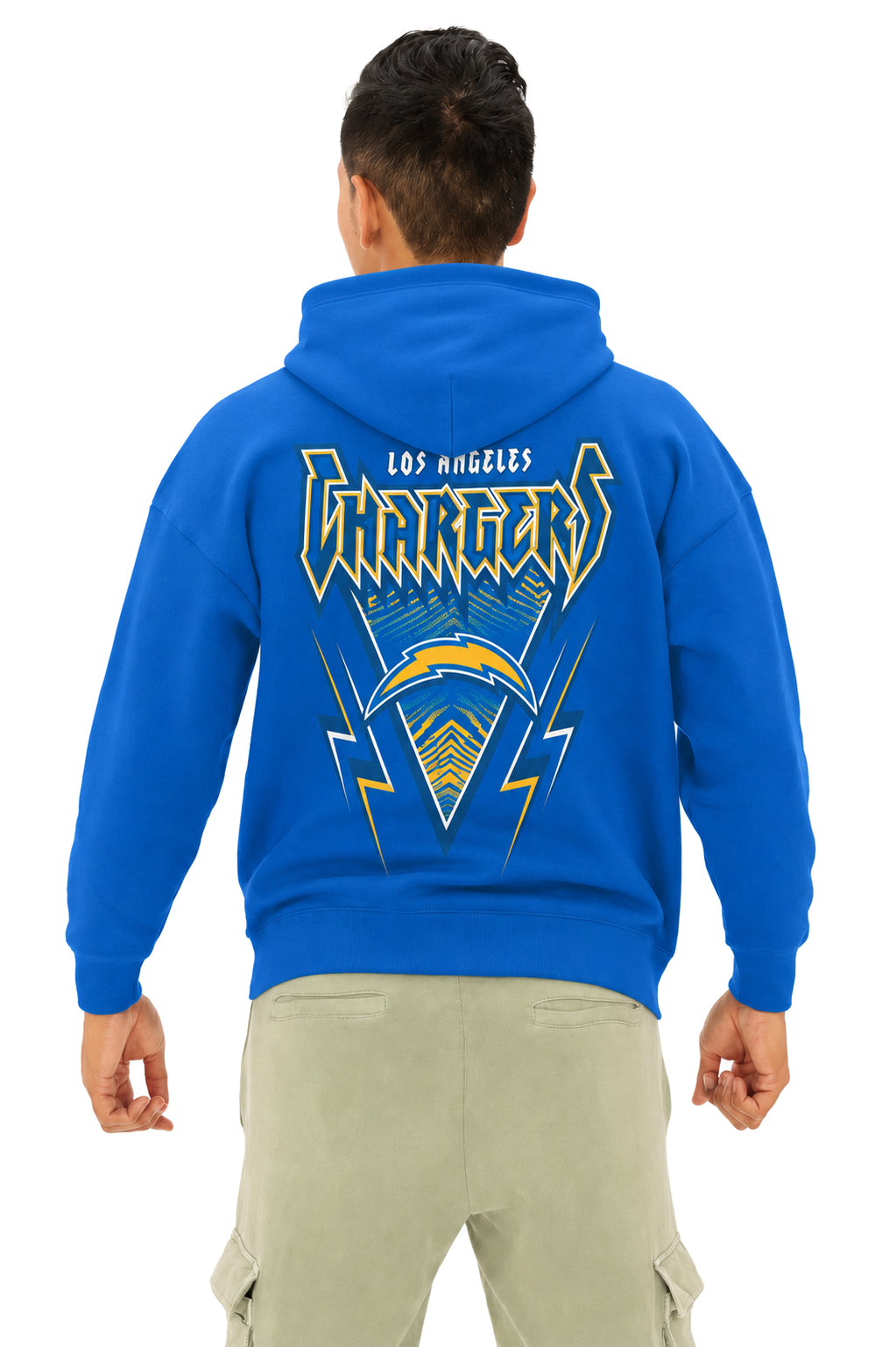 Zubaz NFL Men's & Women's 90s Heavy Metal Hoodie, Los Angeles Chargers
