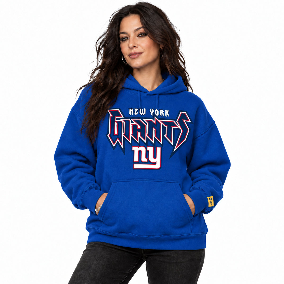 Zubaz NFL Men's & Women's 90s Heavy Metal Hoodie, New York Giants