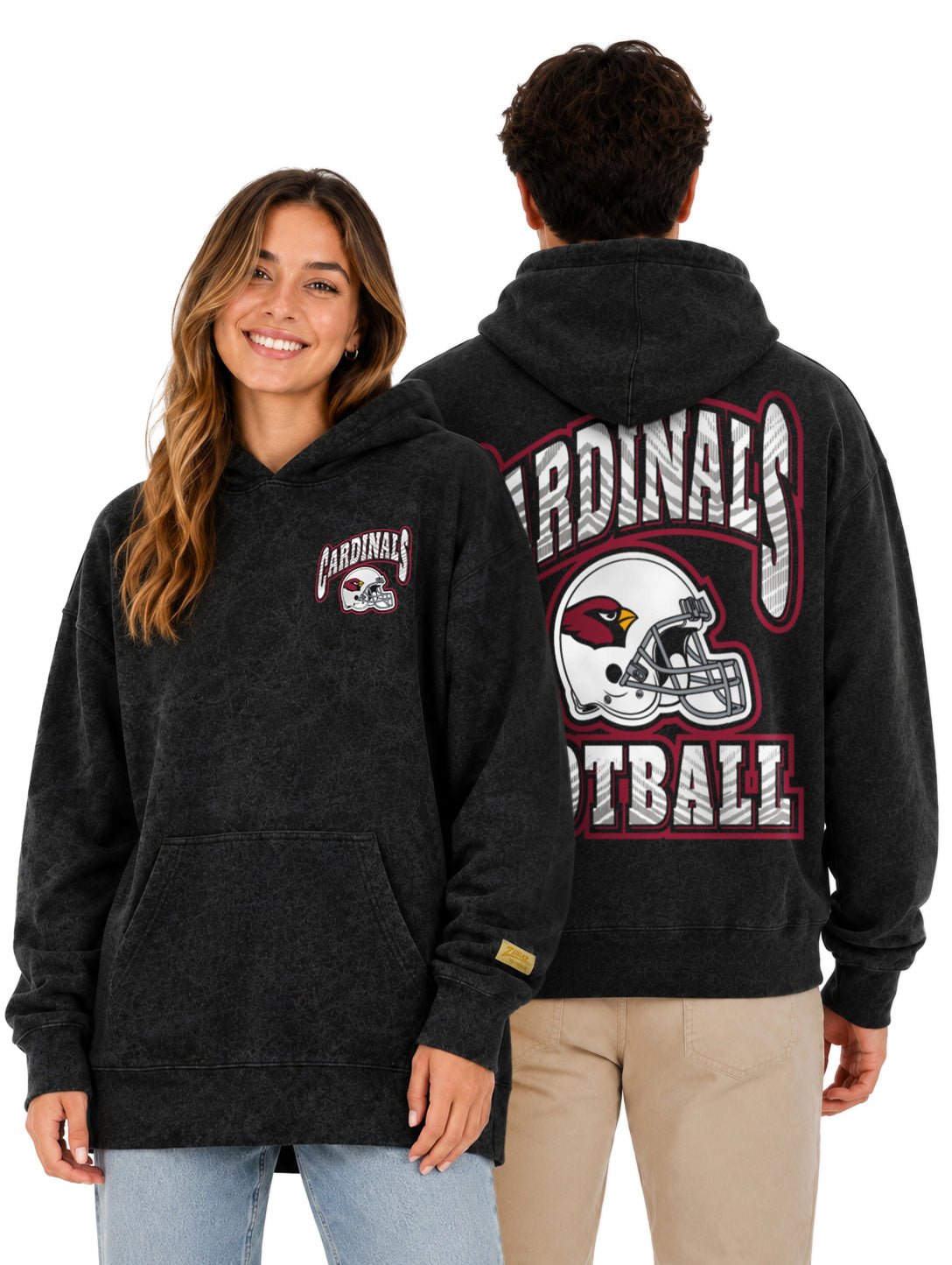 Zubaz NFL Unisex 90s Vintage All Pro Hoodie, Arizona Cardinals