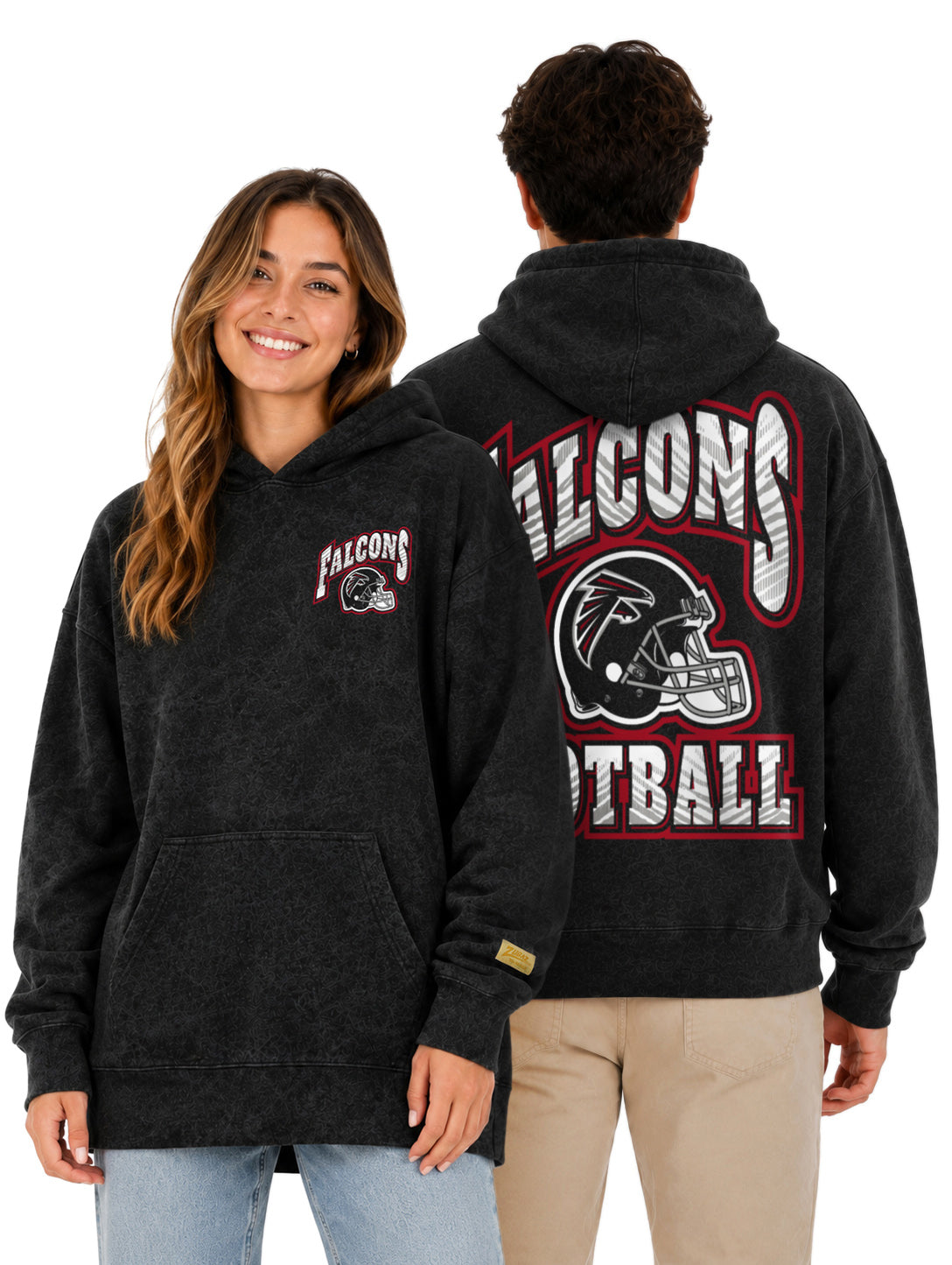 Zubaz NFL Unisex 90s Vintage All Pro Hoodie, Atlanta Falcons