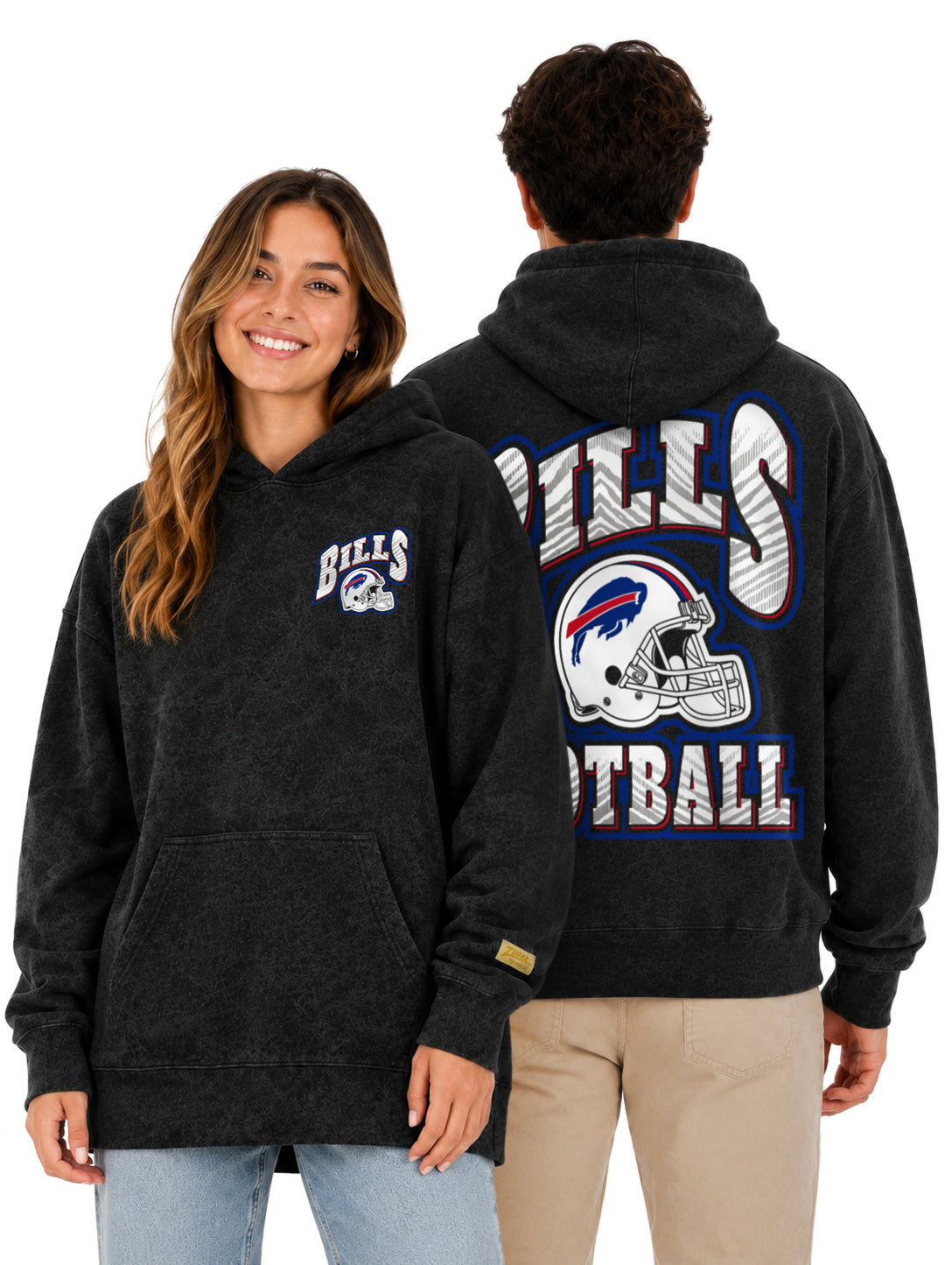Zubaz NFL Unisex 90s Vintage All Pro Hoodie, Buffalo Bills
