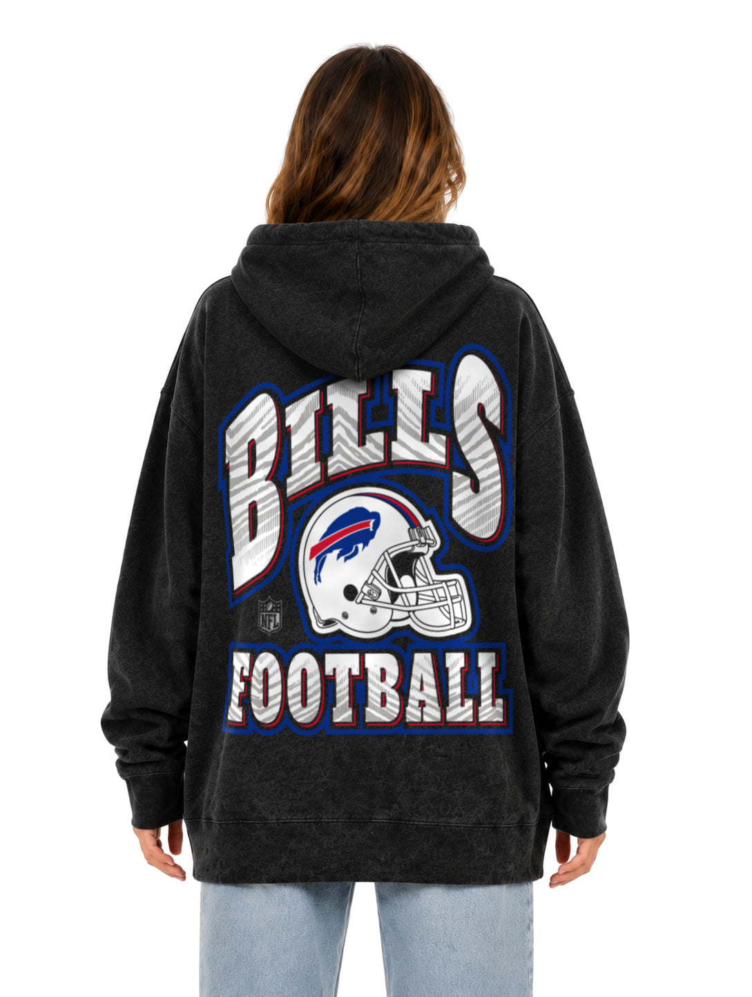 Zubaz NFL Unisex 90s Vintage All Pro Hoodie, Buffalo Bills